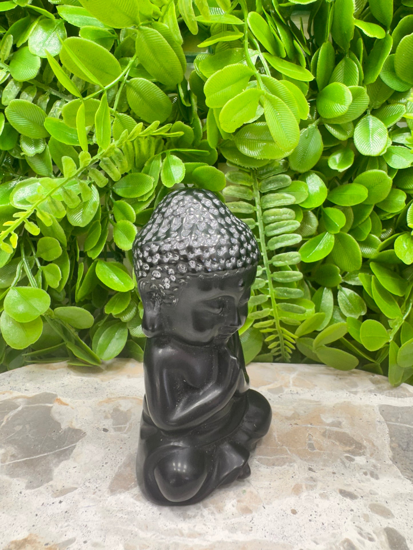 Black Obsidian Buddha 346g