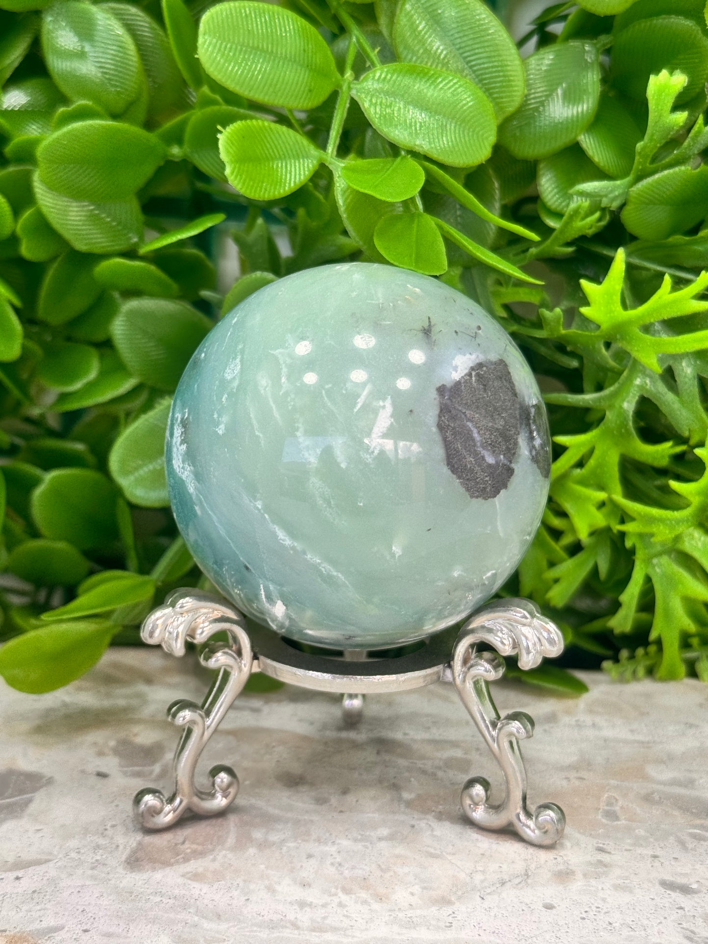 Sky Blue Opal Sphere 377g