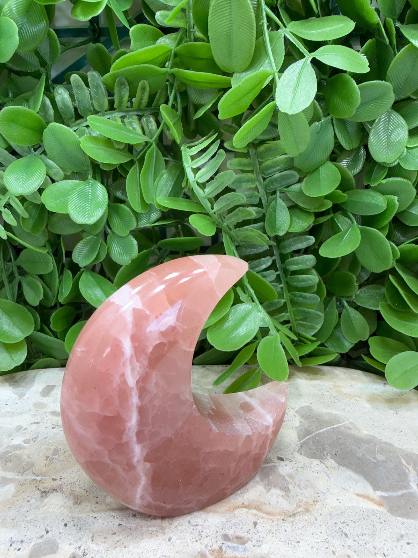Rose Calcite Moon 254g