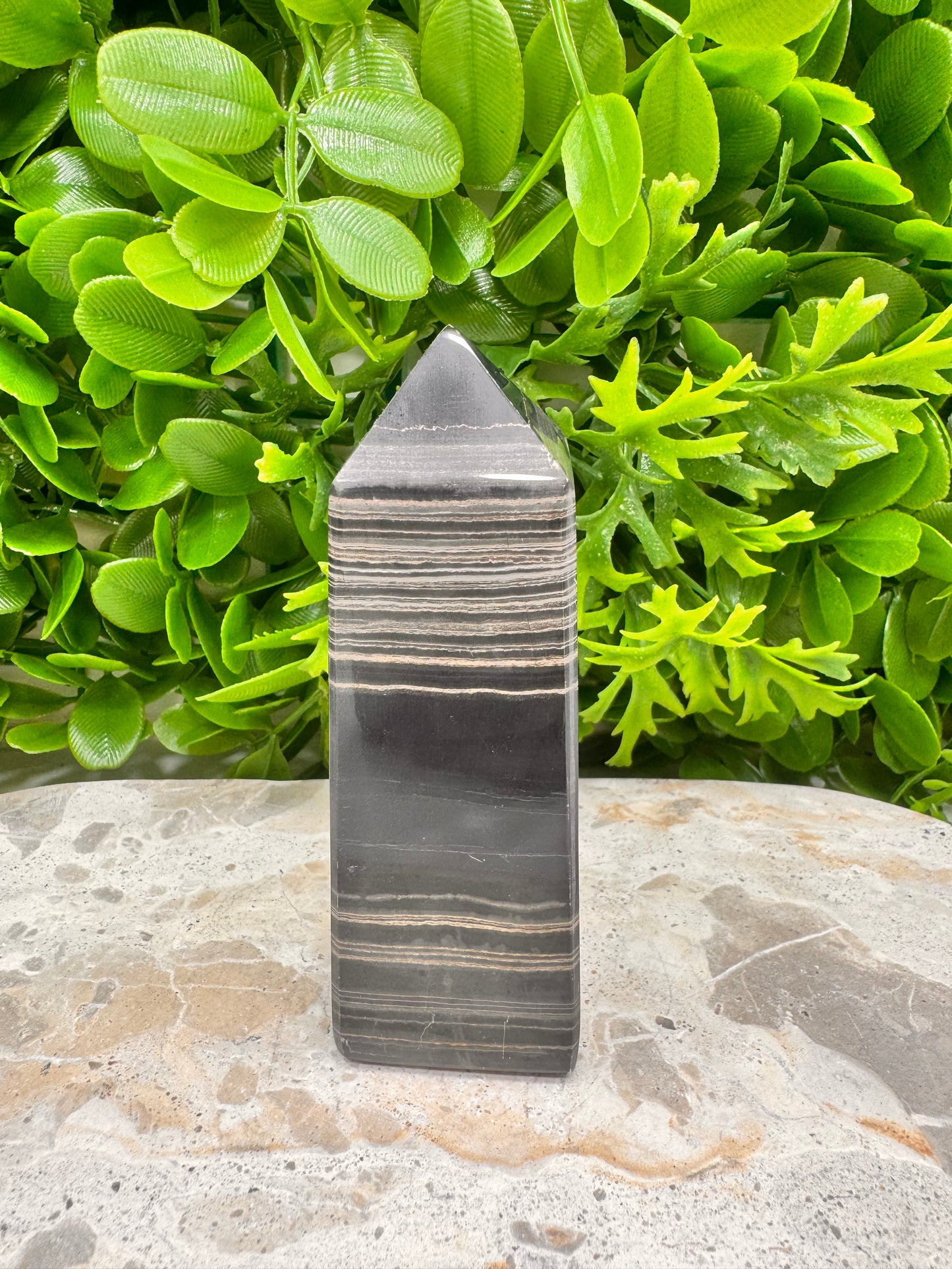 Black Banded Onyx Tower 278g