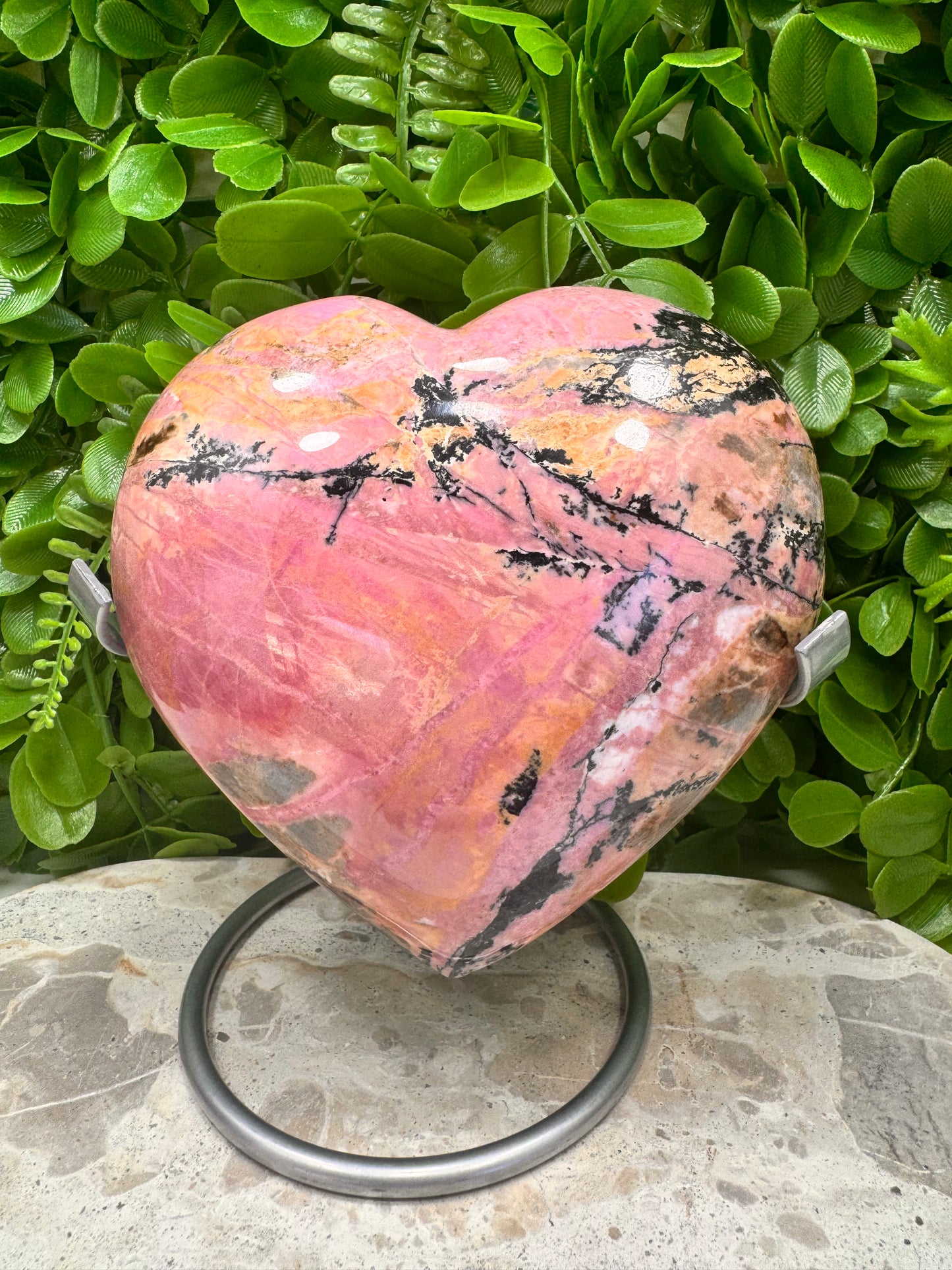 Rhodonite Heart 1578g