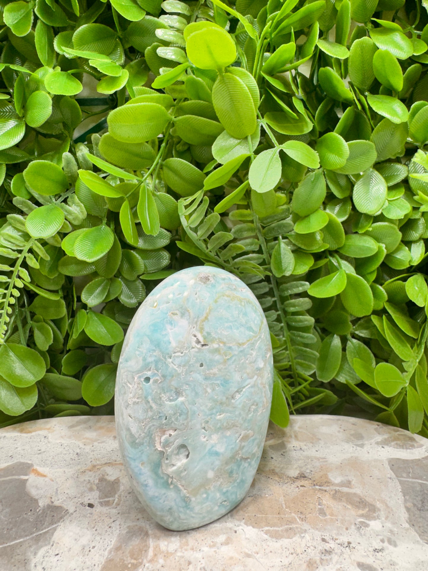 Standing Blue Aragonite/Smithsonite 308g