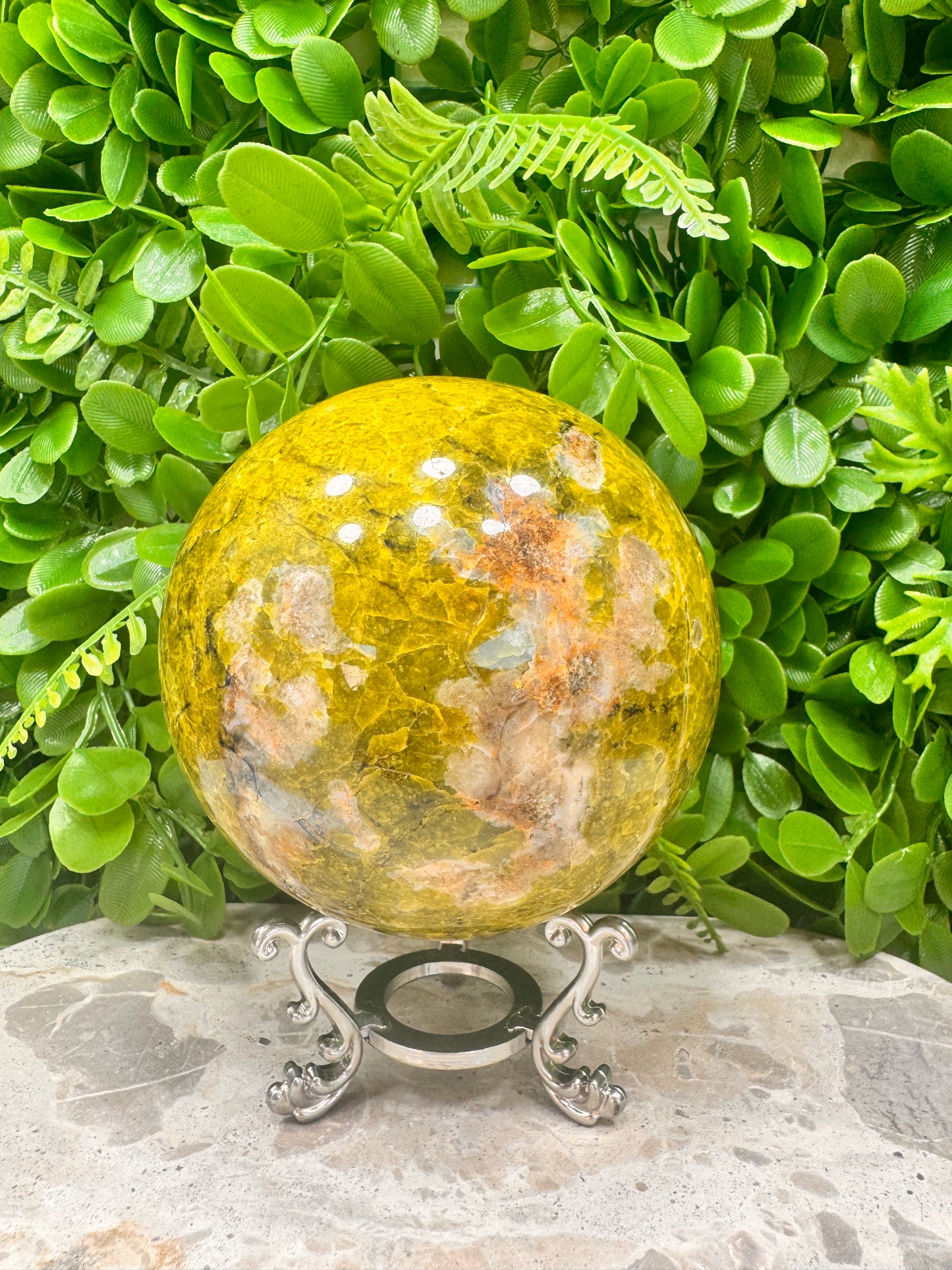 Green Opal Sphere 1402g