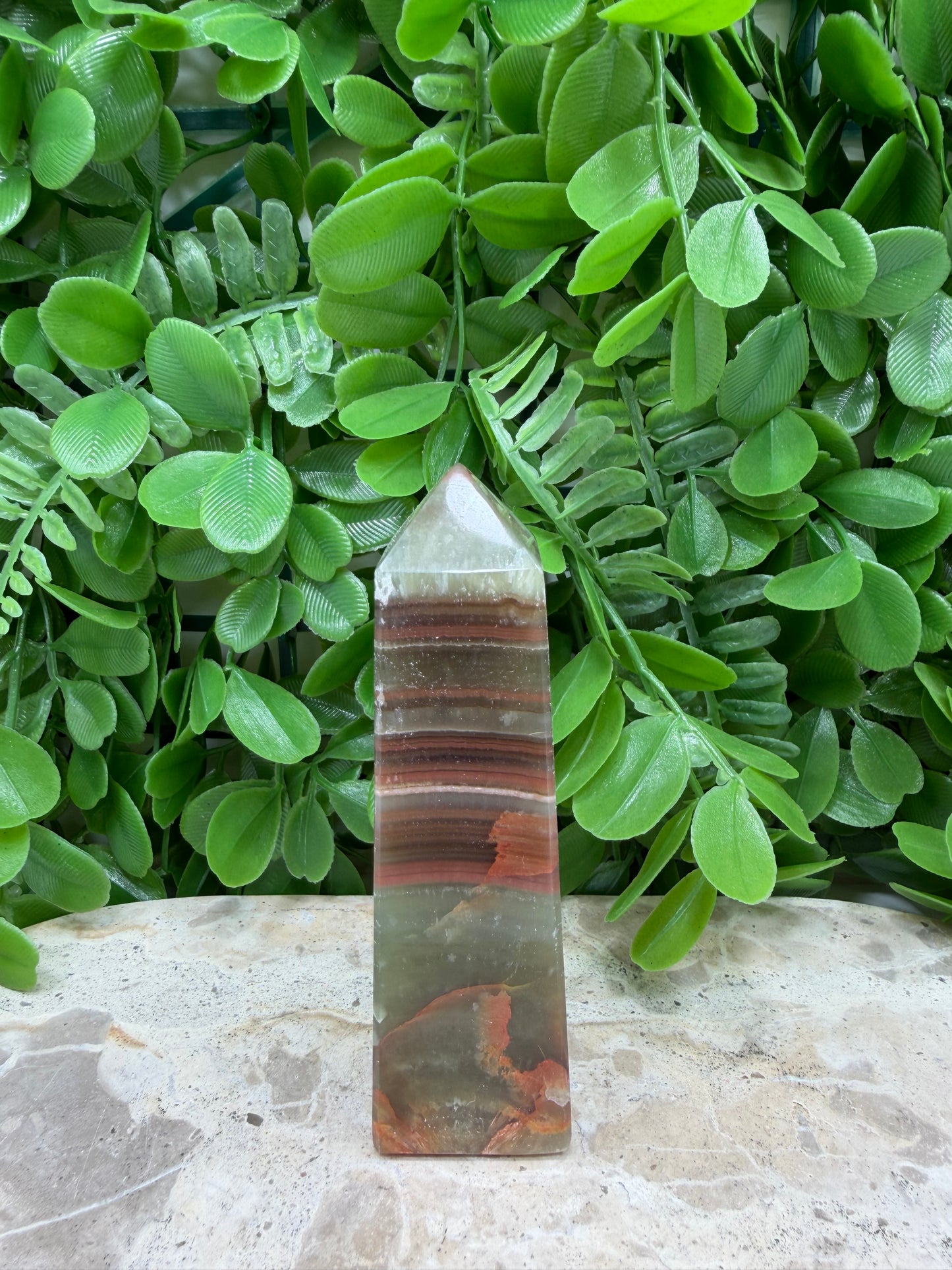 Green Banded Onyx Point 202g