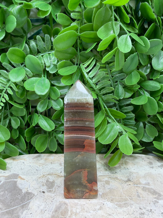 Green Banded Onyx Point 202g