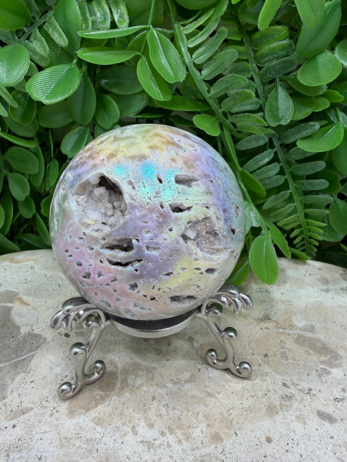 Aura Sphalerite Sphere | Grounding • Confidence • Vitality