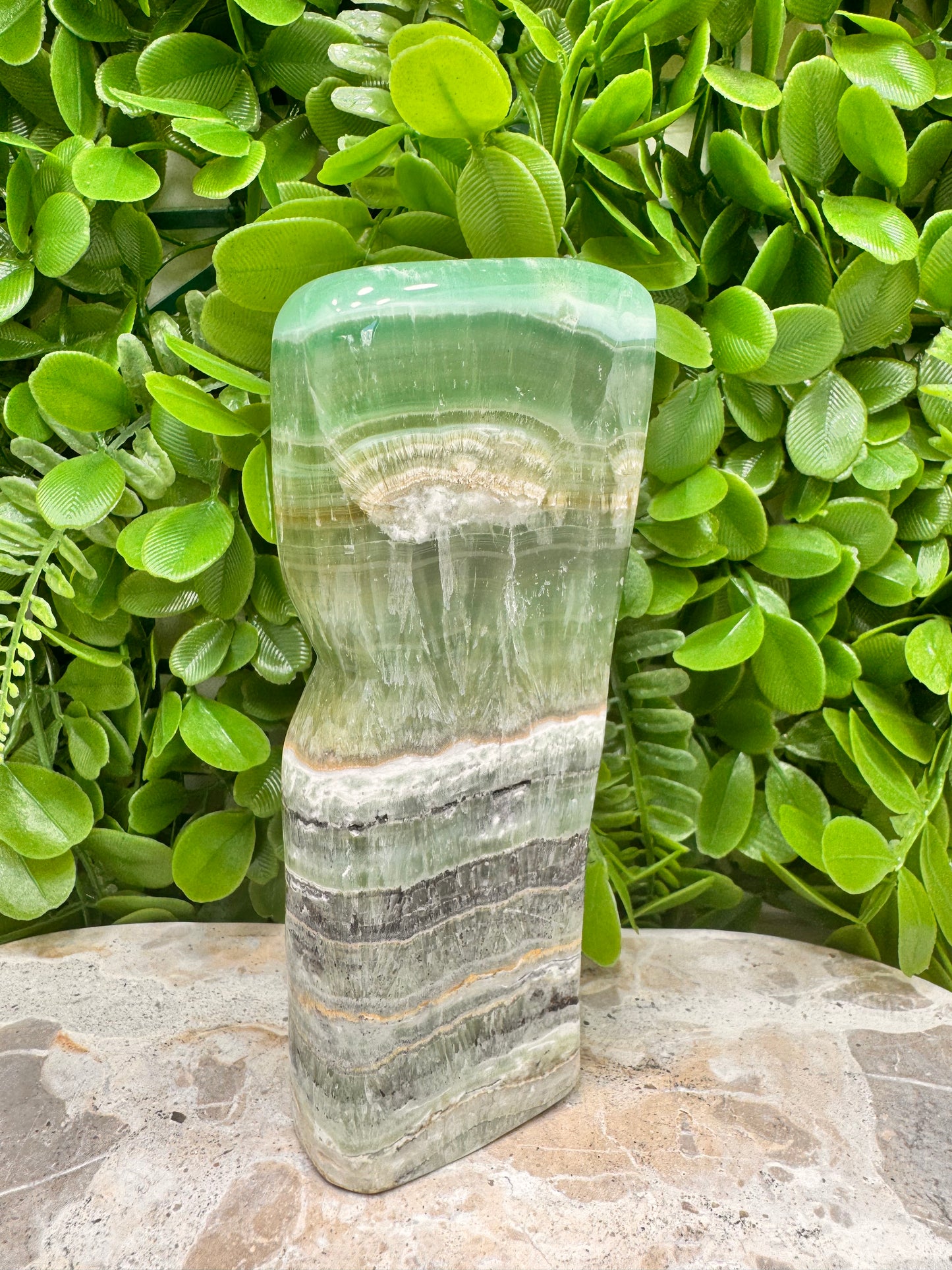 Emerald Kiwi Calcite Freeform 504g