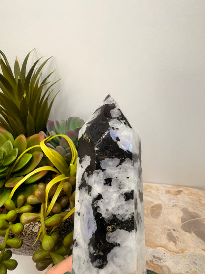 Rainbow Moonstone Tower 416g