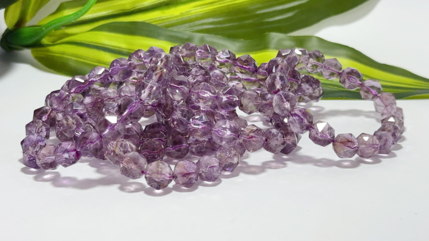 Amethyst Faceted Bracelet 10mm