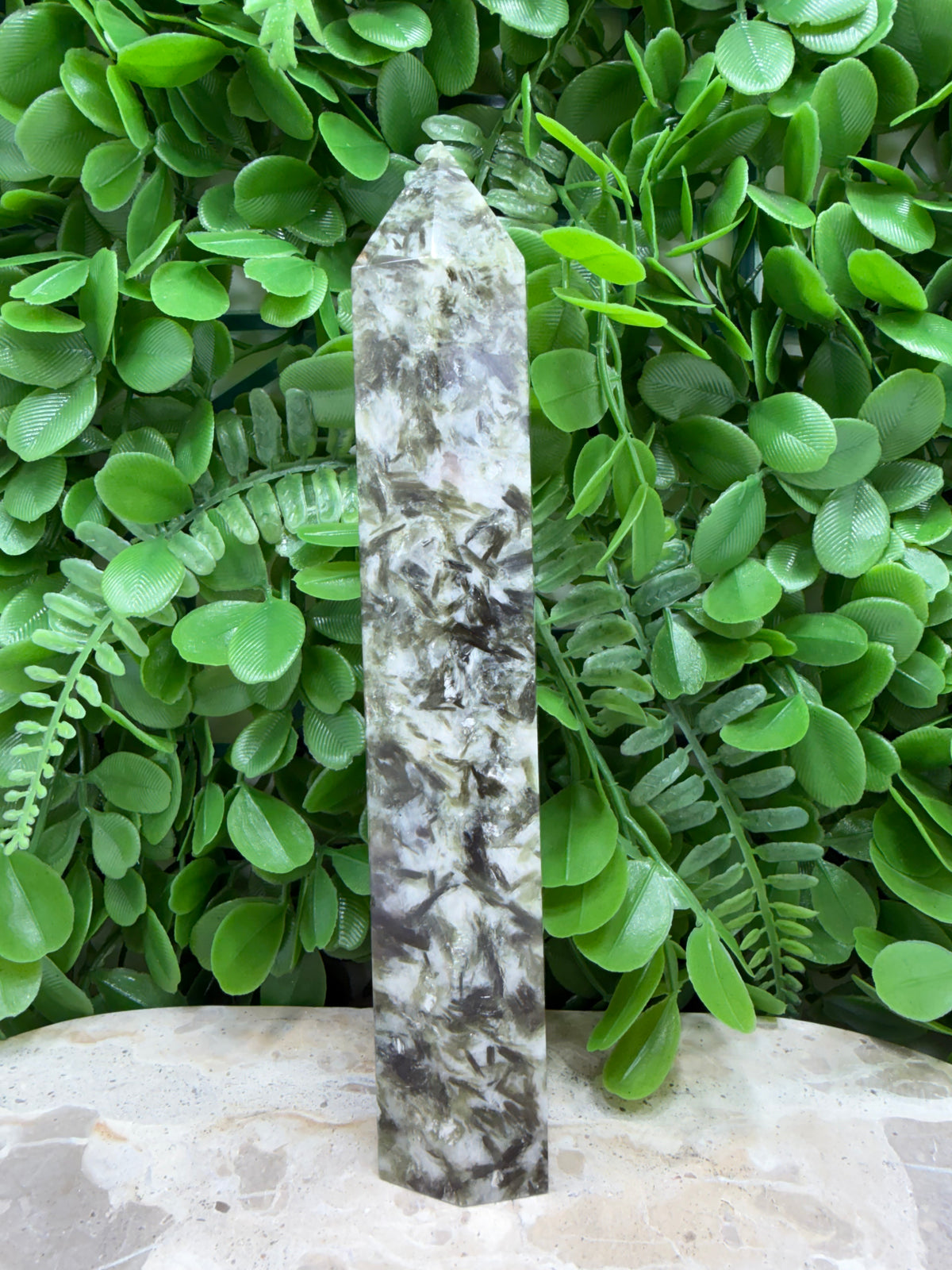 Green Mica Tower | Healing • Balance • Renewal