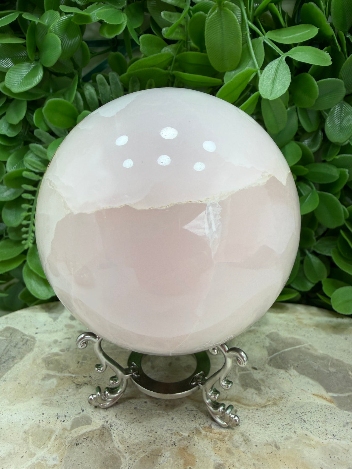 Pink Mangano / Pakistan Bumble Bee Jasper Sphere 1476g