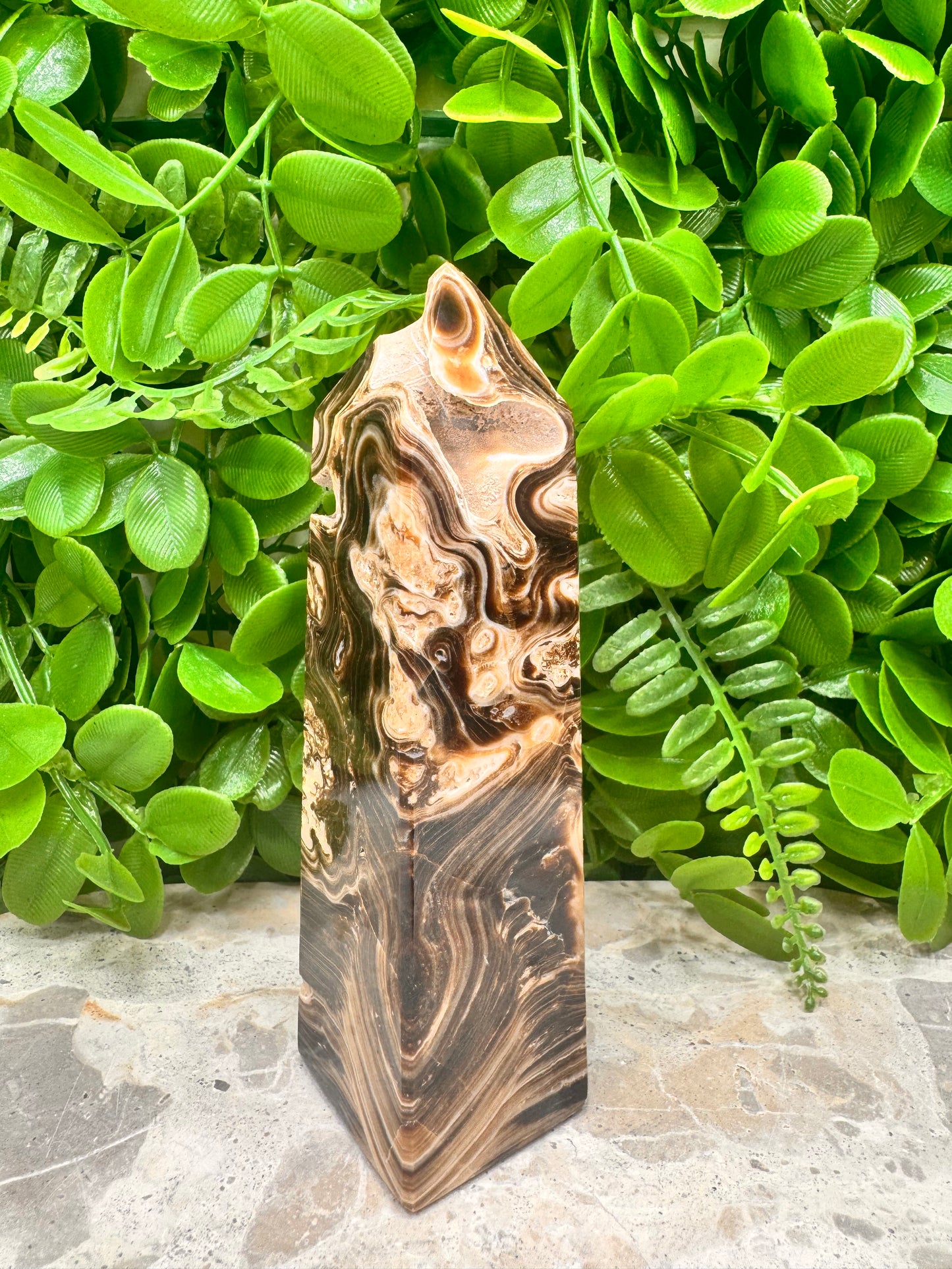 Choclate Calcite Tower 342g