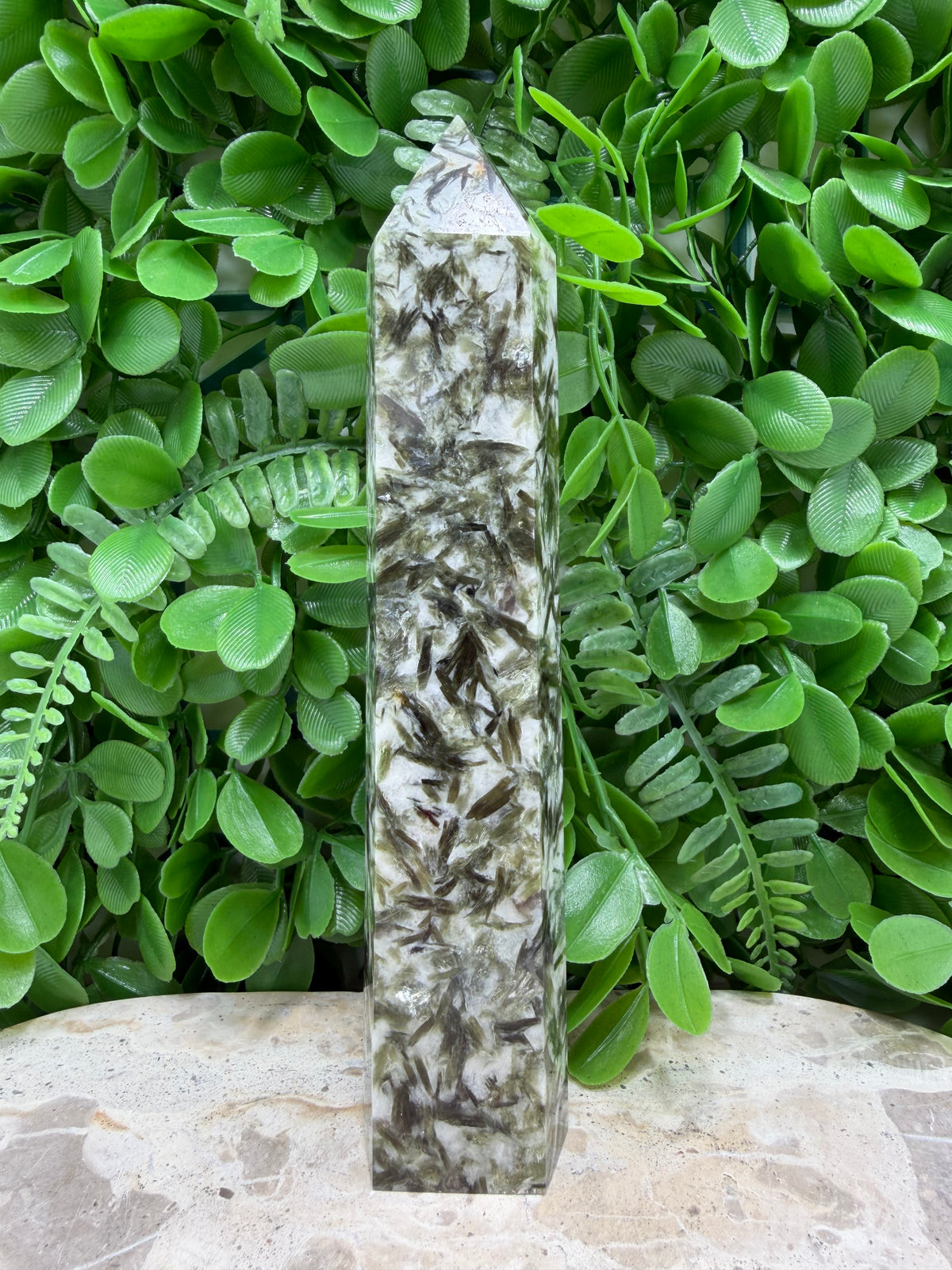 Green Mica Tower | Healing • Balance • Renewal