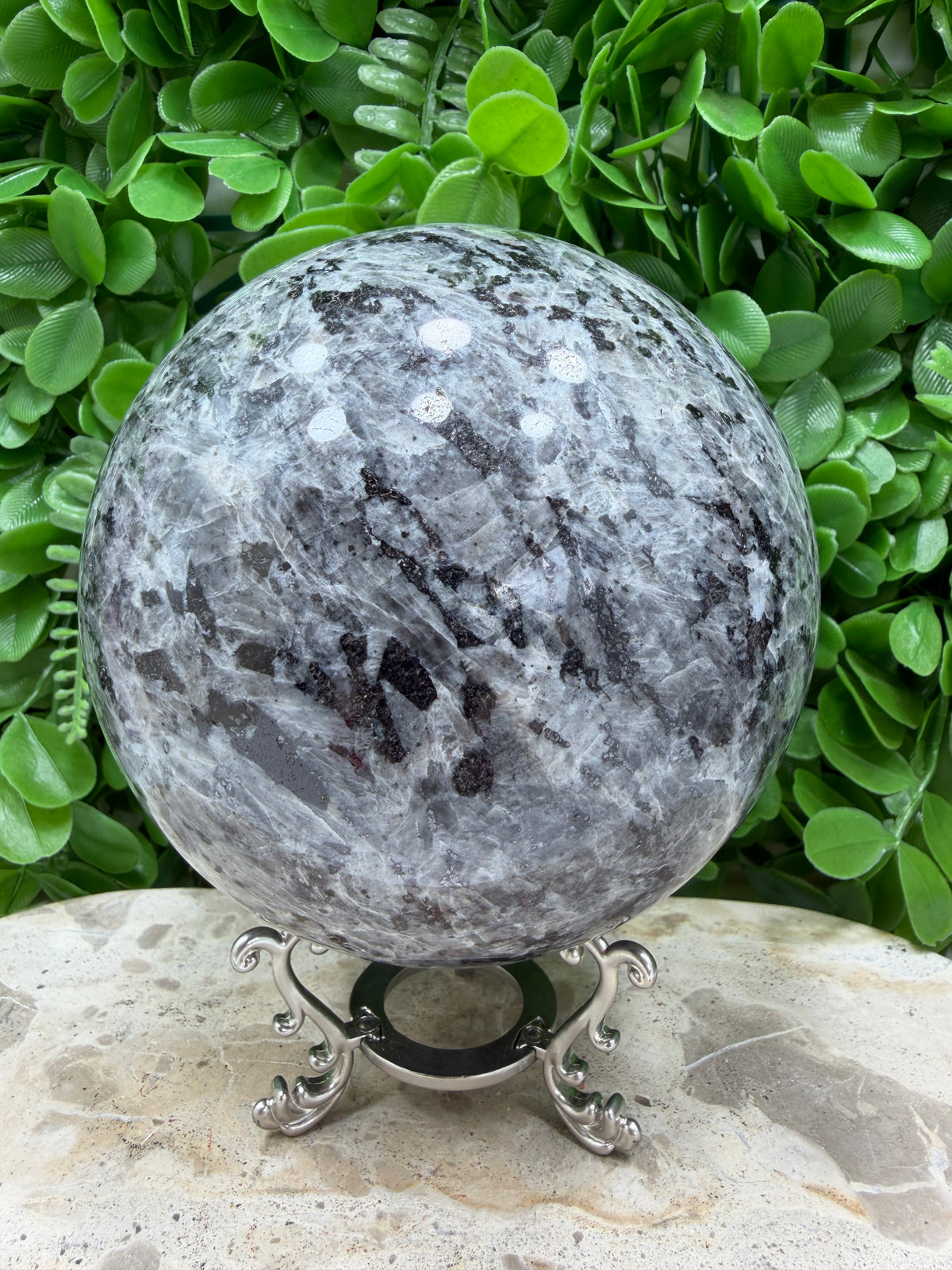 Larvikite Sphere | Grounding • Protection • Clarity