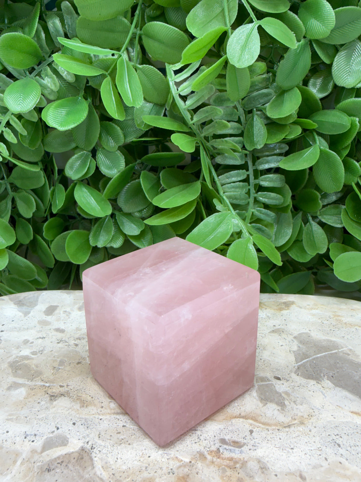 Rose Quartz Cube 314g | Love • Compassion • Healing
