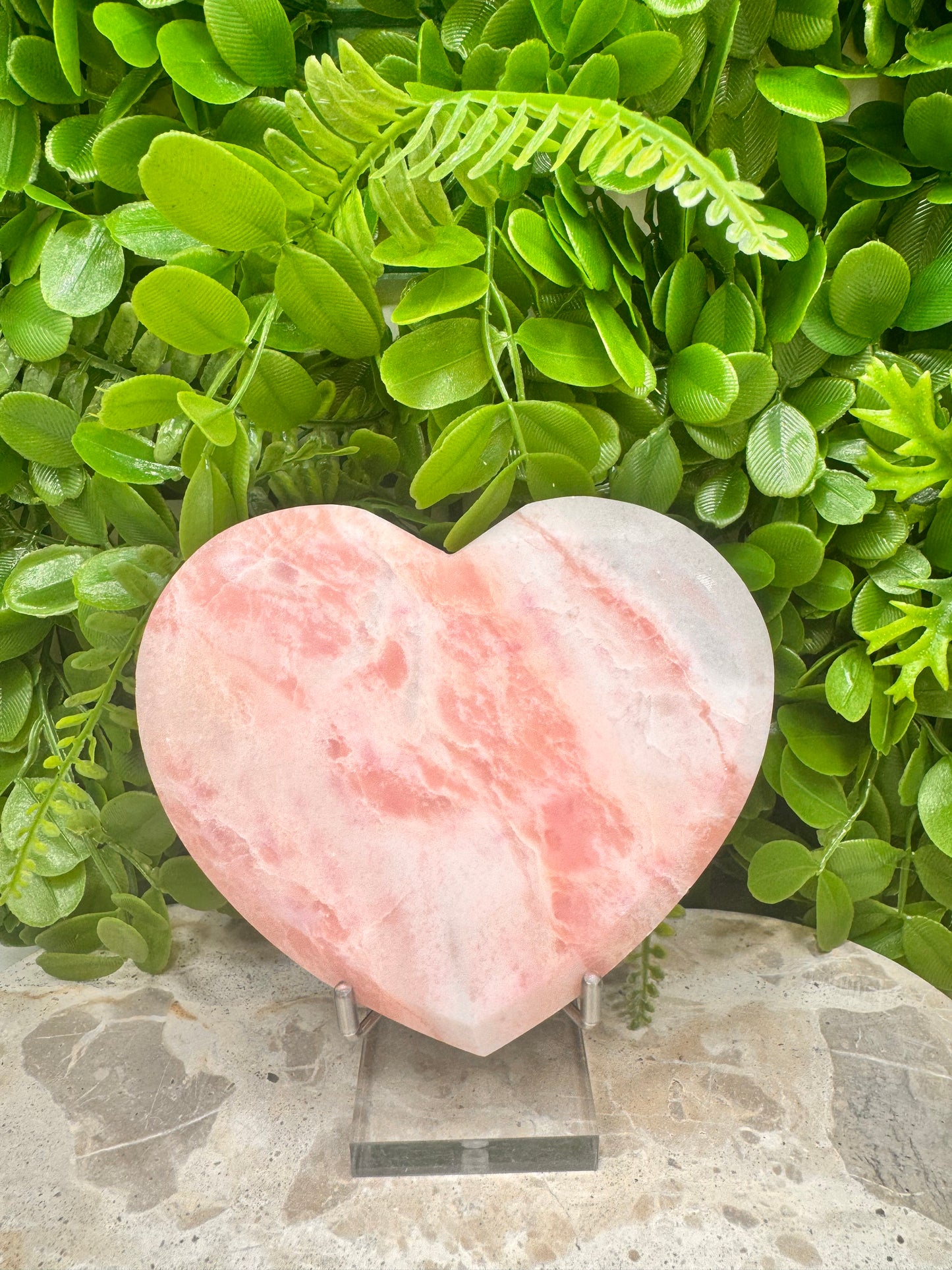 Pink Opal Heart 500g