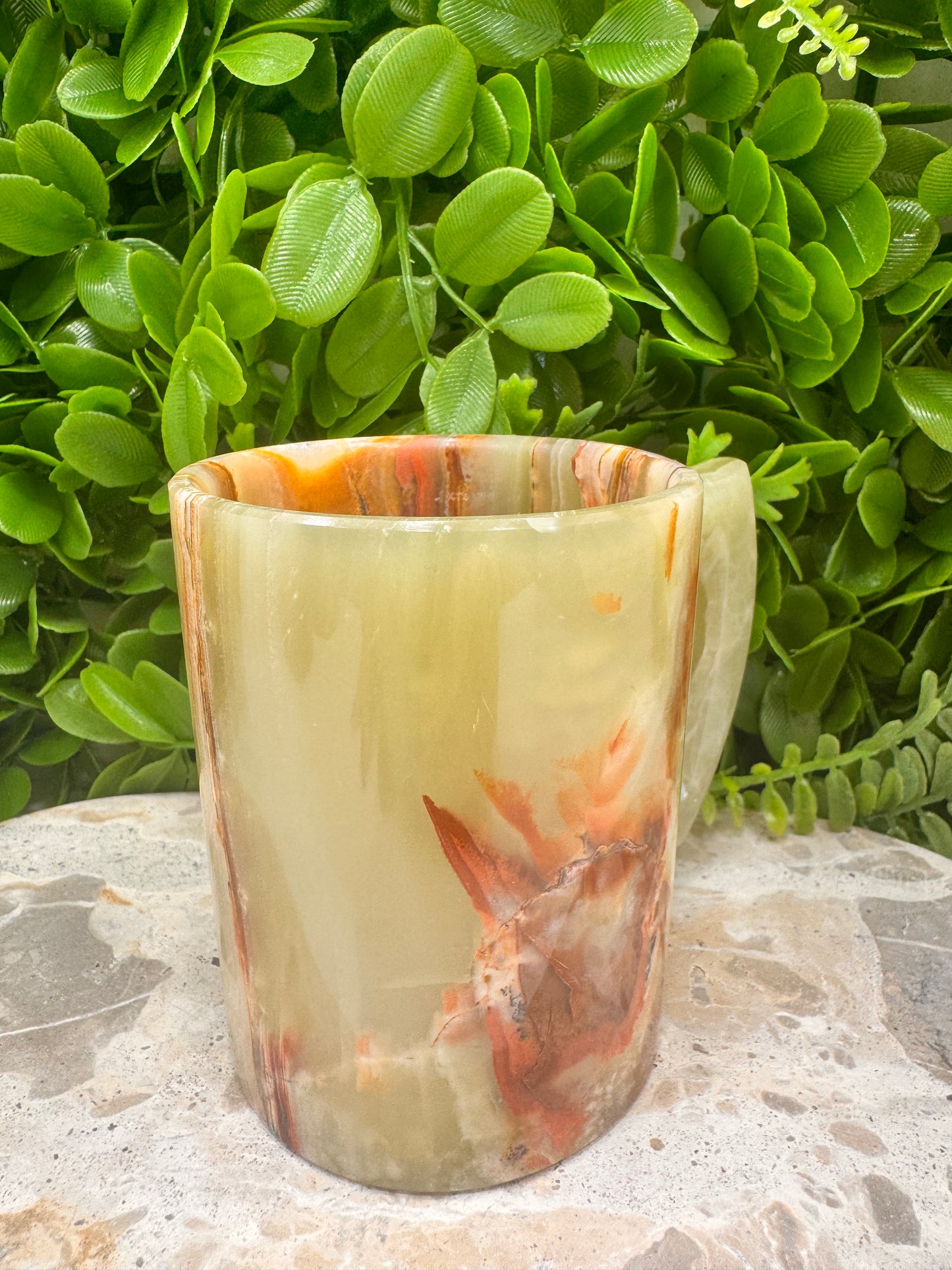 Green Banded Onyx Mug 418g