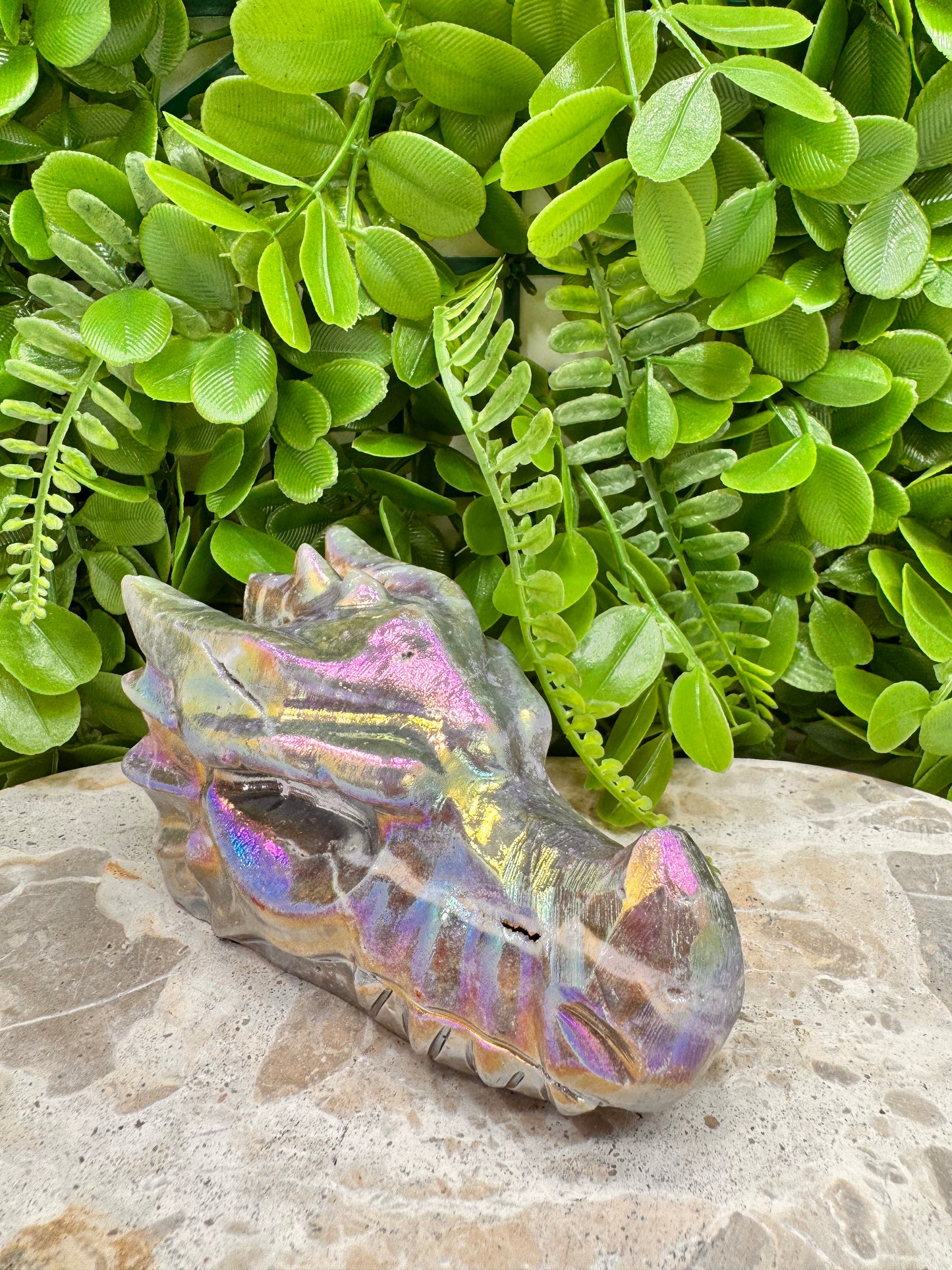 Aura Sphalerite Dragon Skull 562g