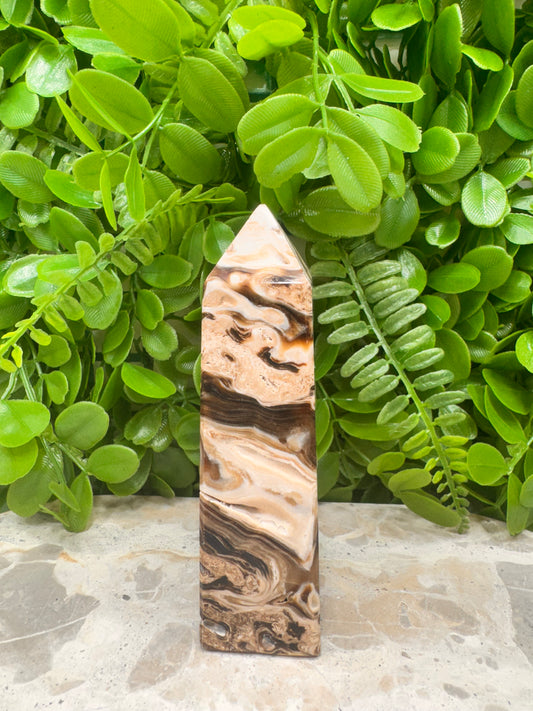 Chocolate Calcite Tower 288g