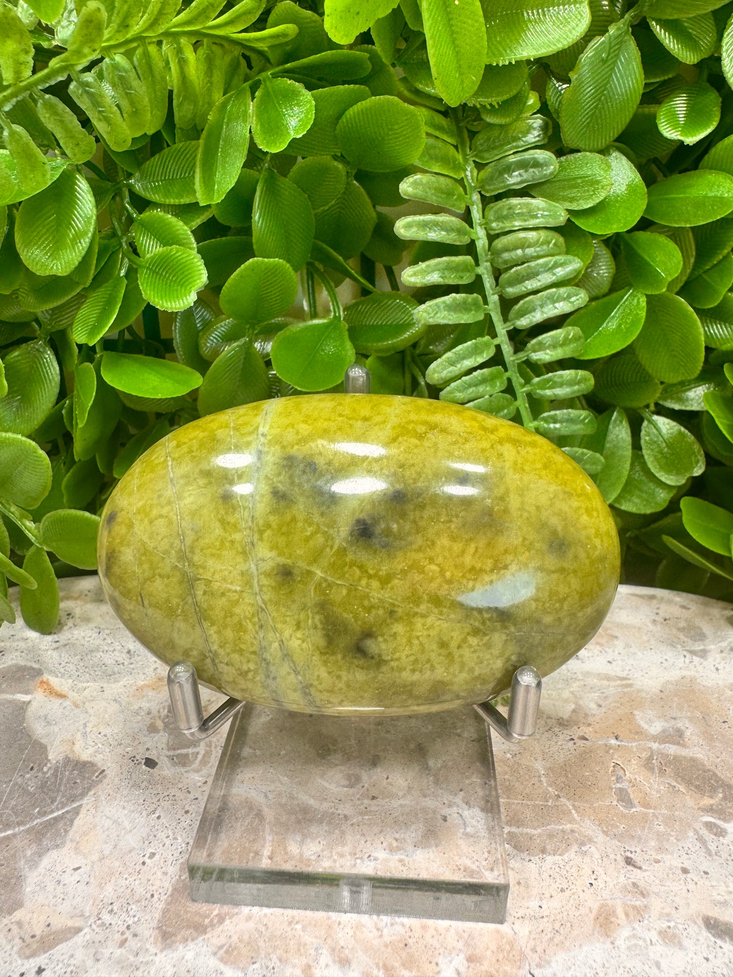 Green Jade Palm Stone 168g