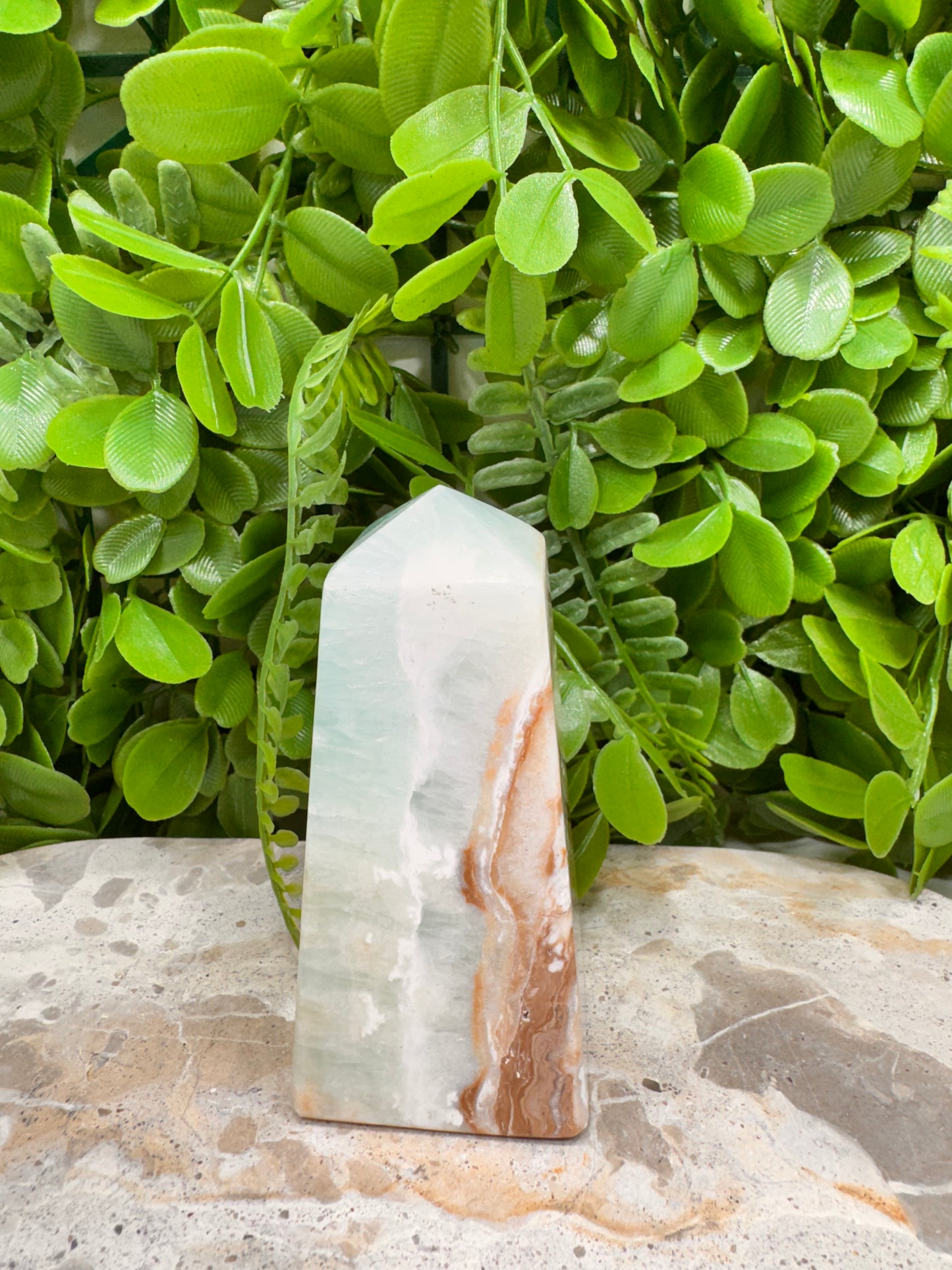 Aqua Caribbean Calcite Tower 352g
