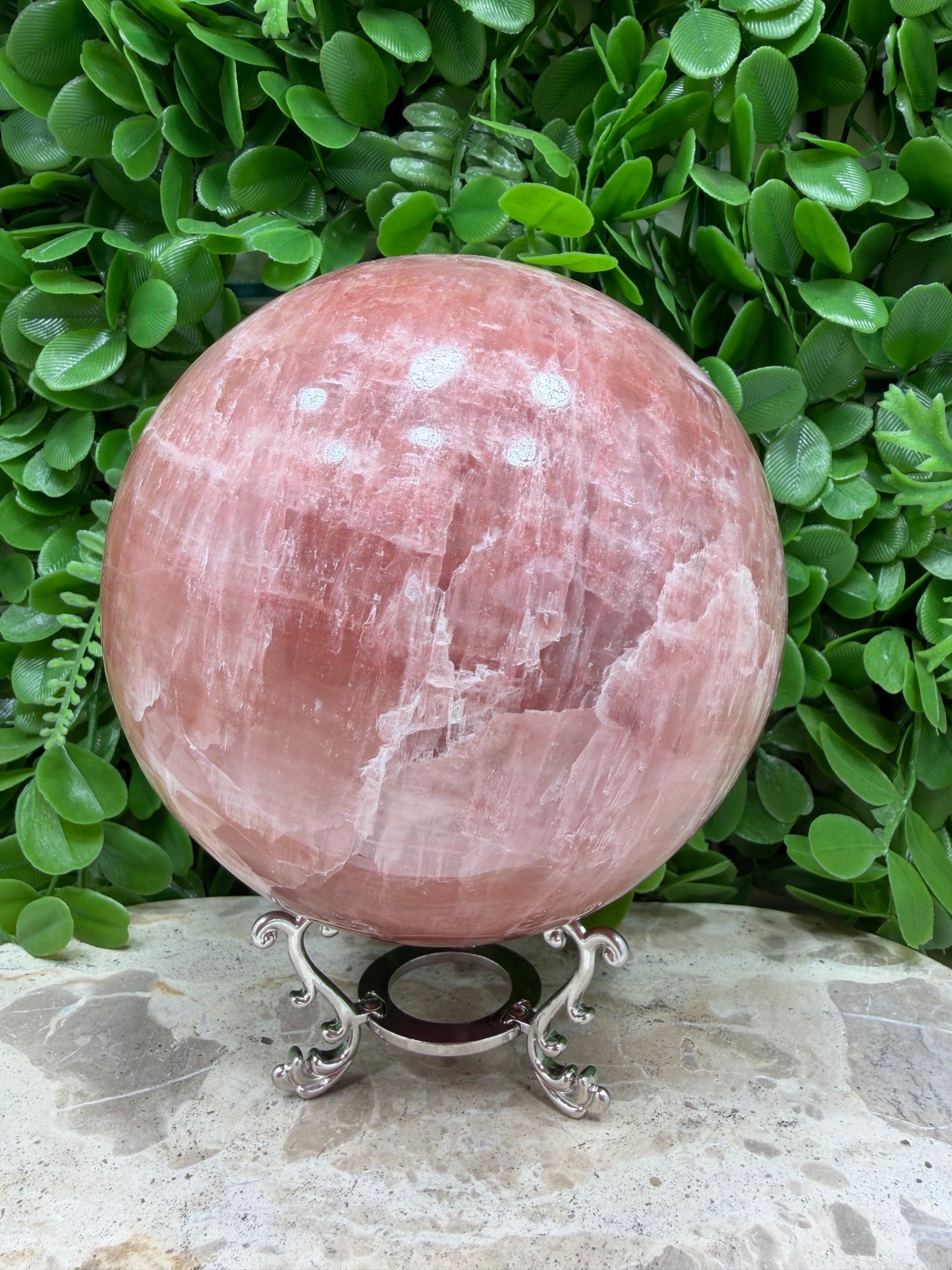 Rose Calcite Sphere 3242g