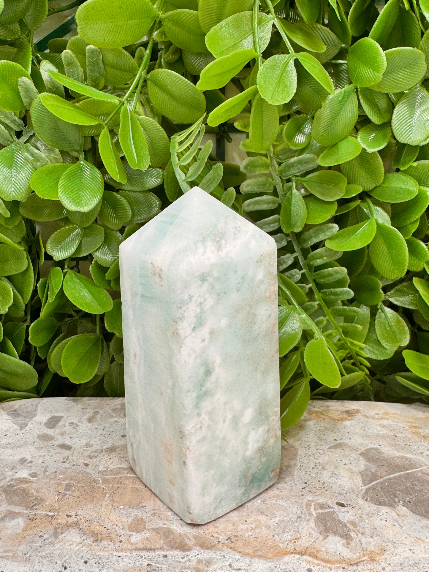 Aqua Caribbean Calcite Tower 336g