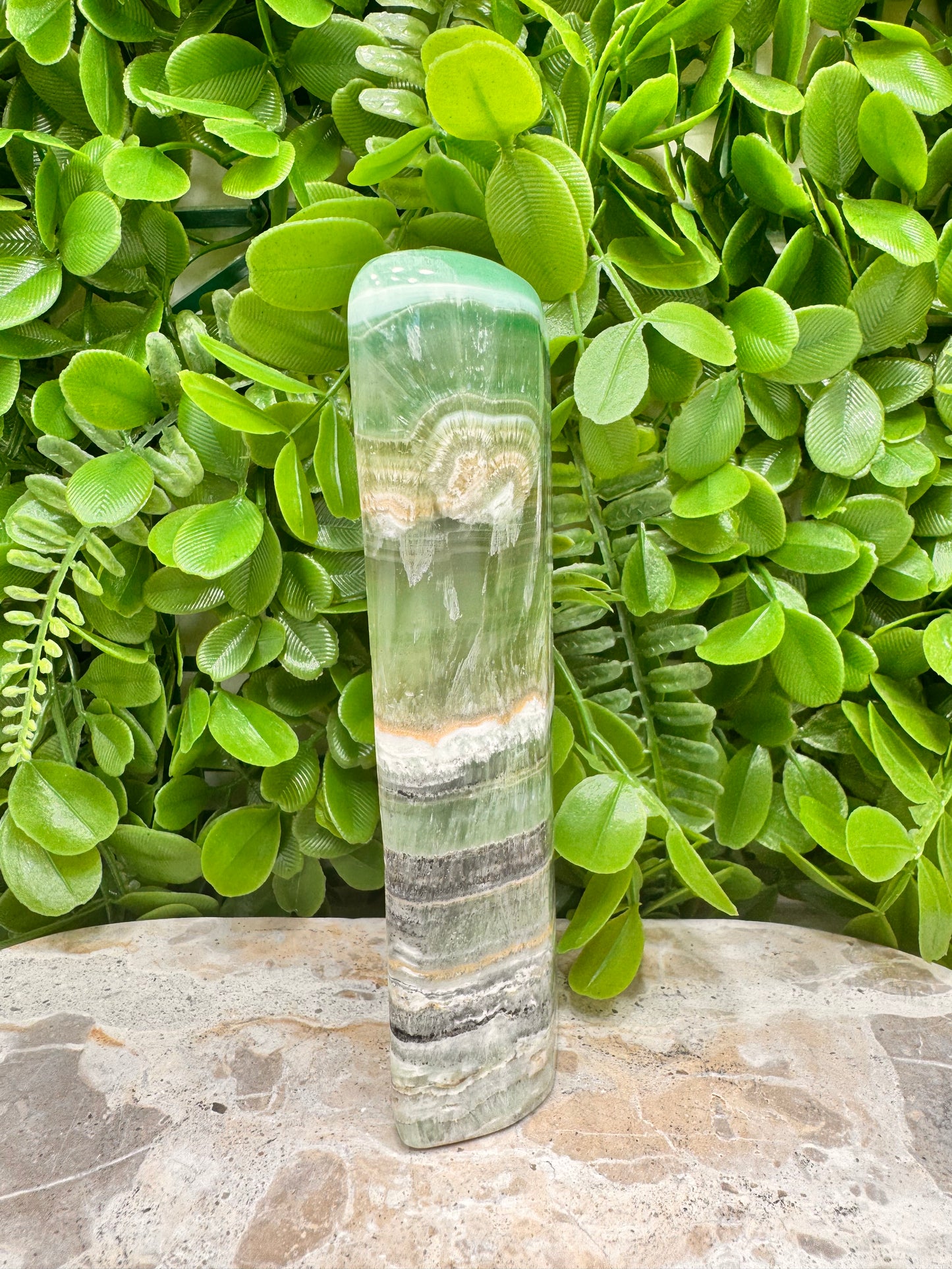Emerald Kiwi Calcite Freeform 504g