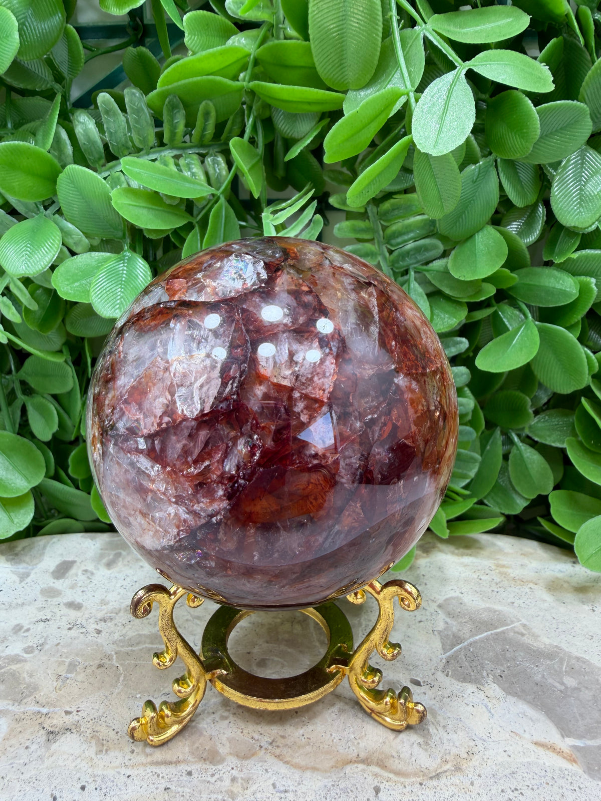Fire Quartz Sphere 724g
