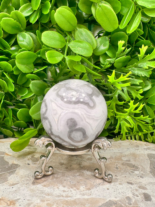 White Persian Jasper Sphere 336g