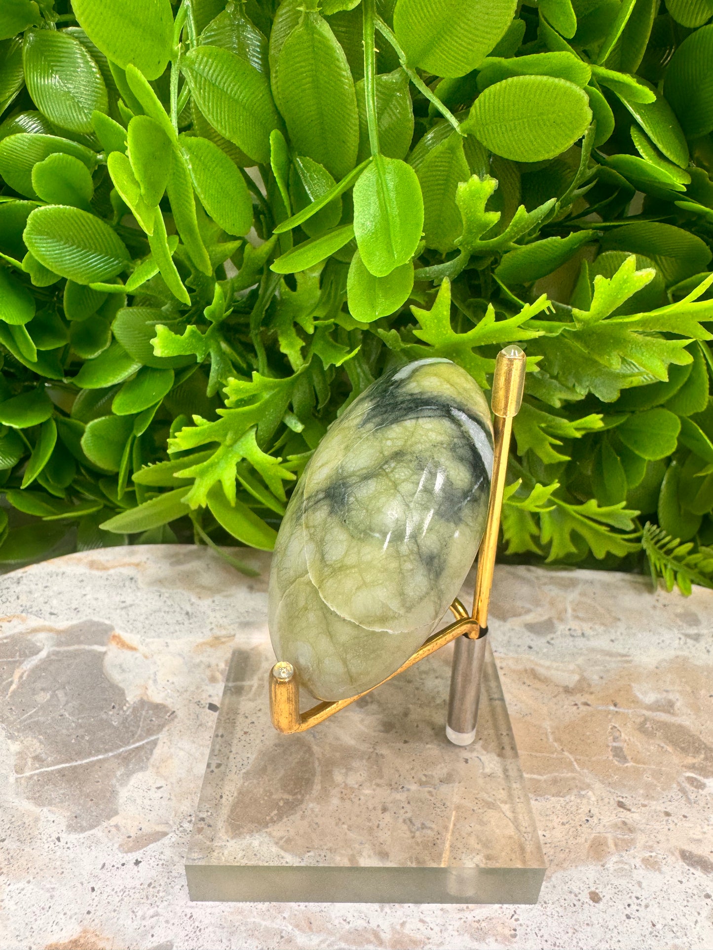 Rutile Serpentine Palm Stone 160g