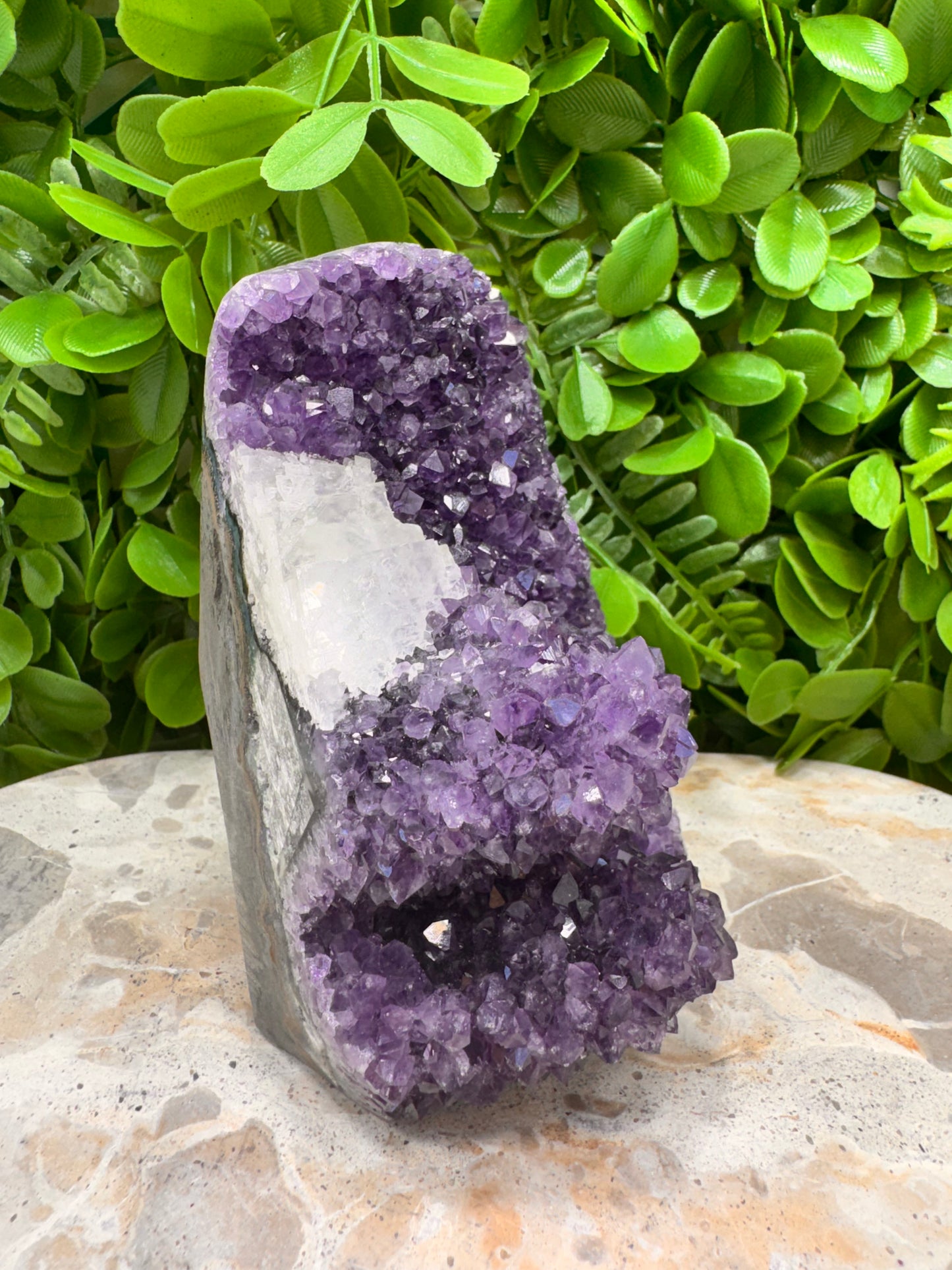 Amethyst Freeform with Calcite 952g