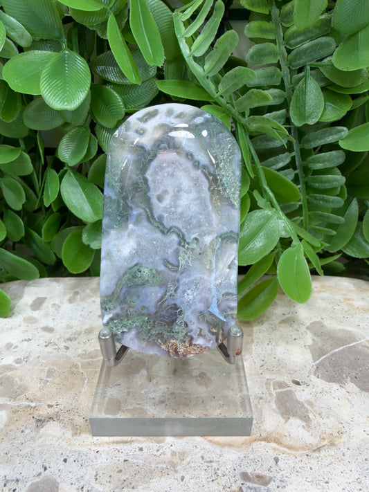Moss Agate Palm Stone 94g