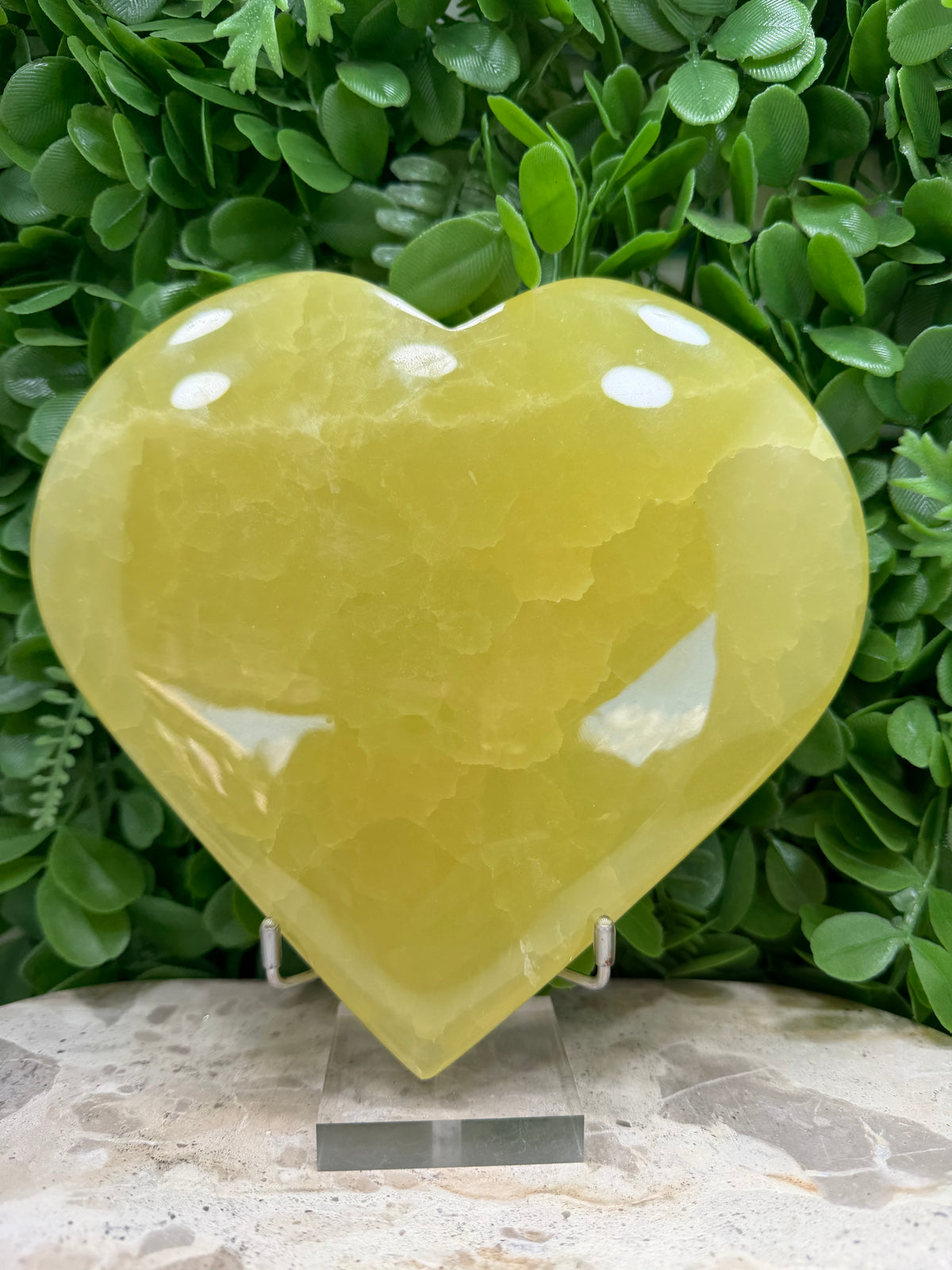 Lemon Calcite Heart 1236g