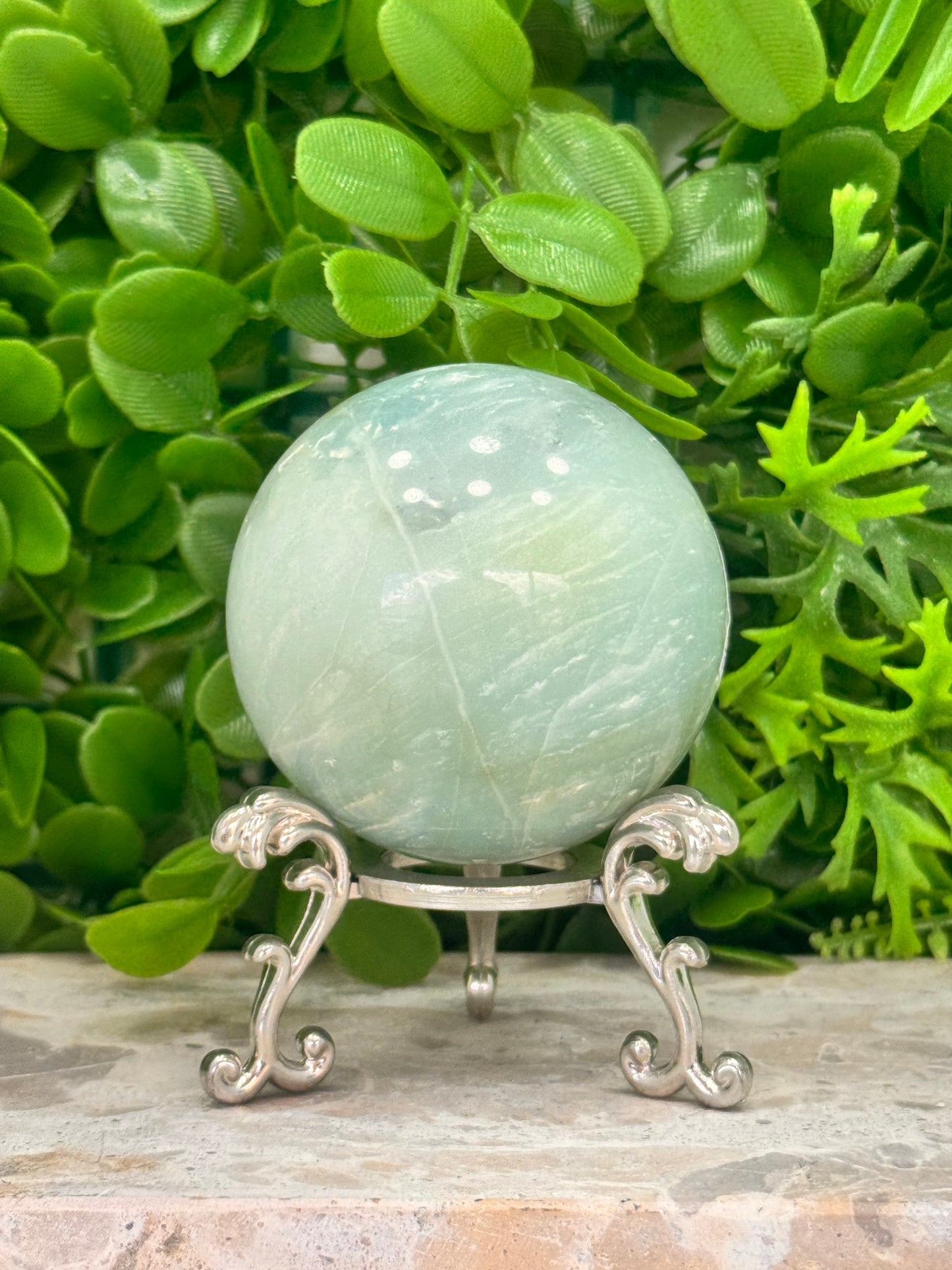 Sky Blue Opal Sphere 429g
