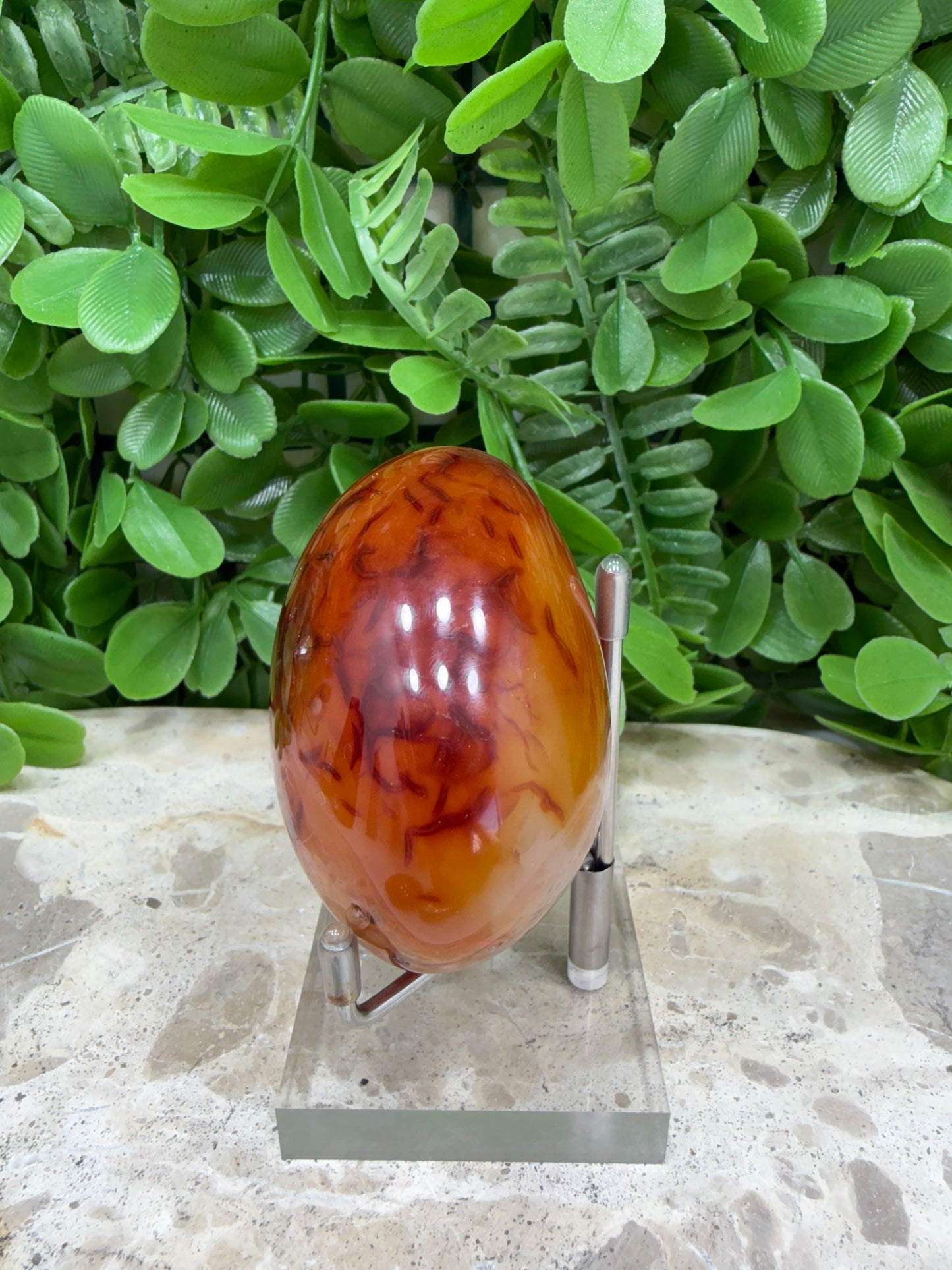 Carnelian Palm Stone 224g