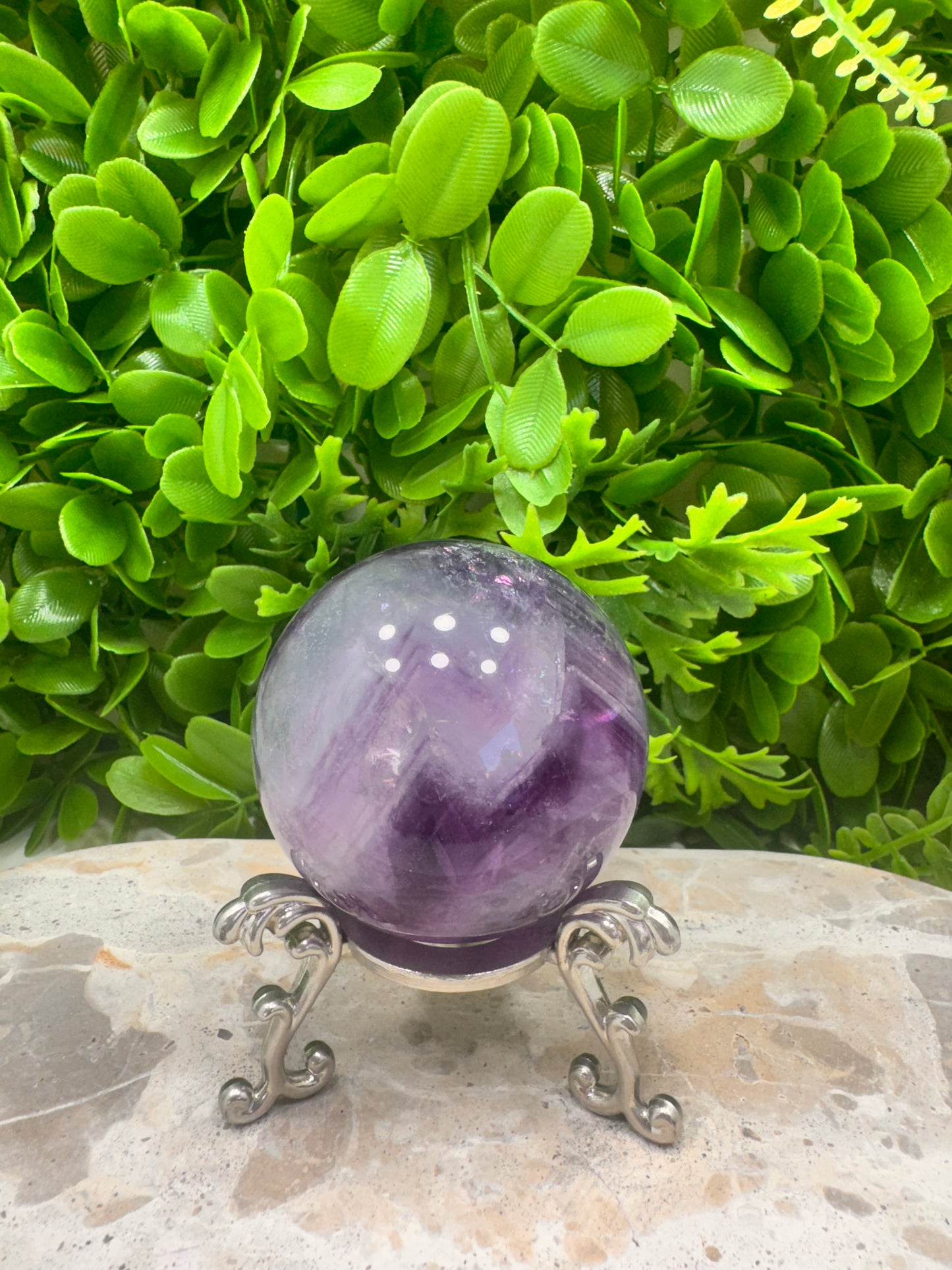 Purple Fluorite Sphere 394g