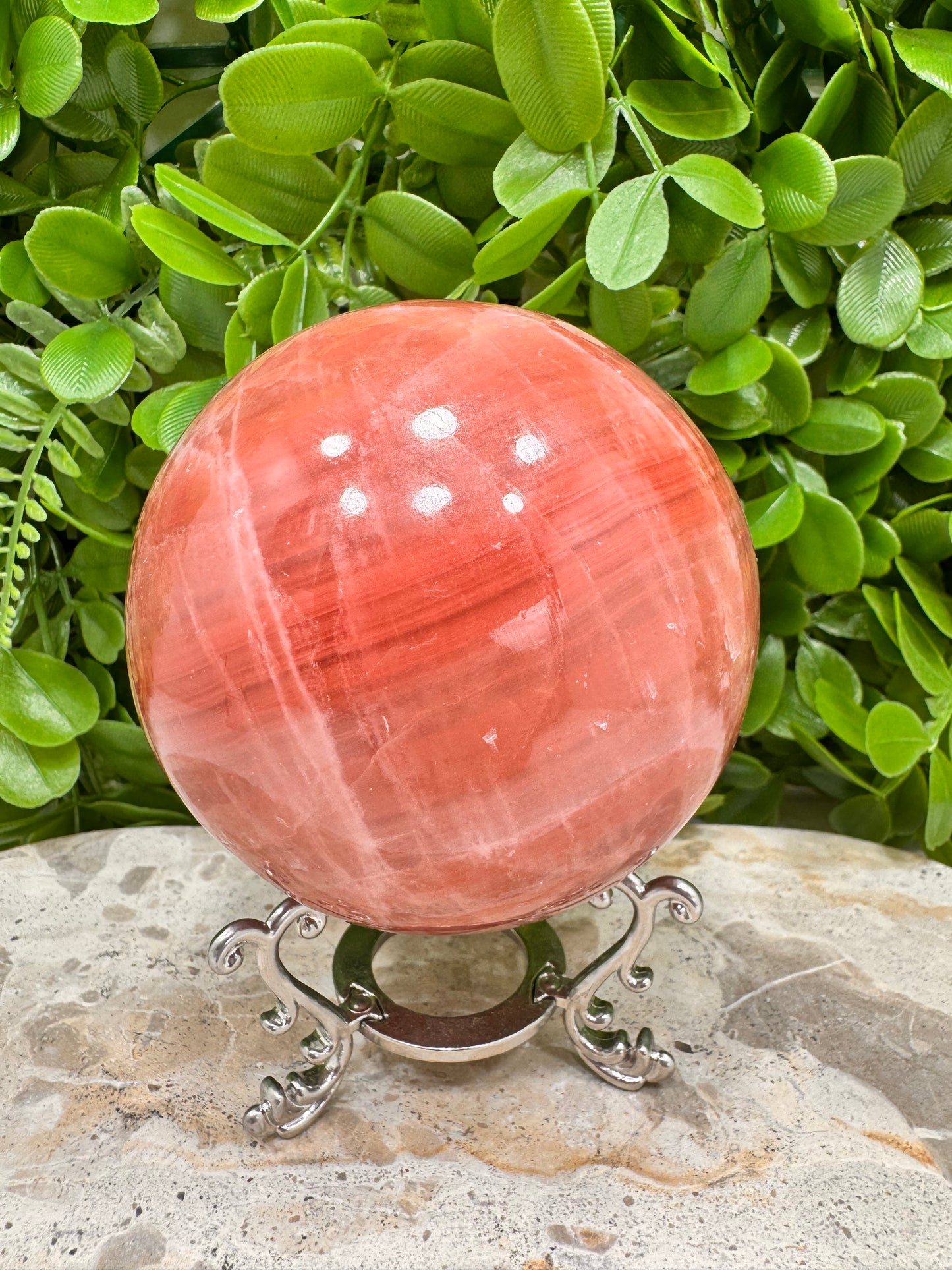 Rose Calcite Sphere 1056g