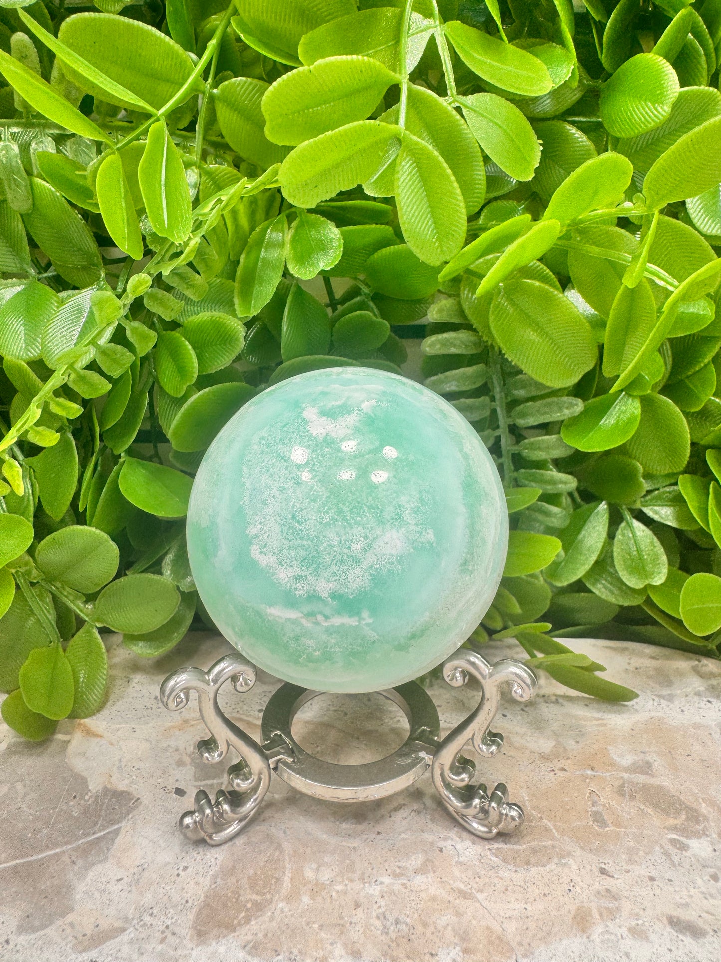 Caribbean Calcite Sphere 378g