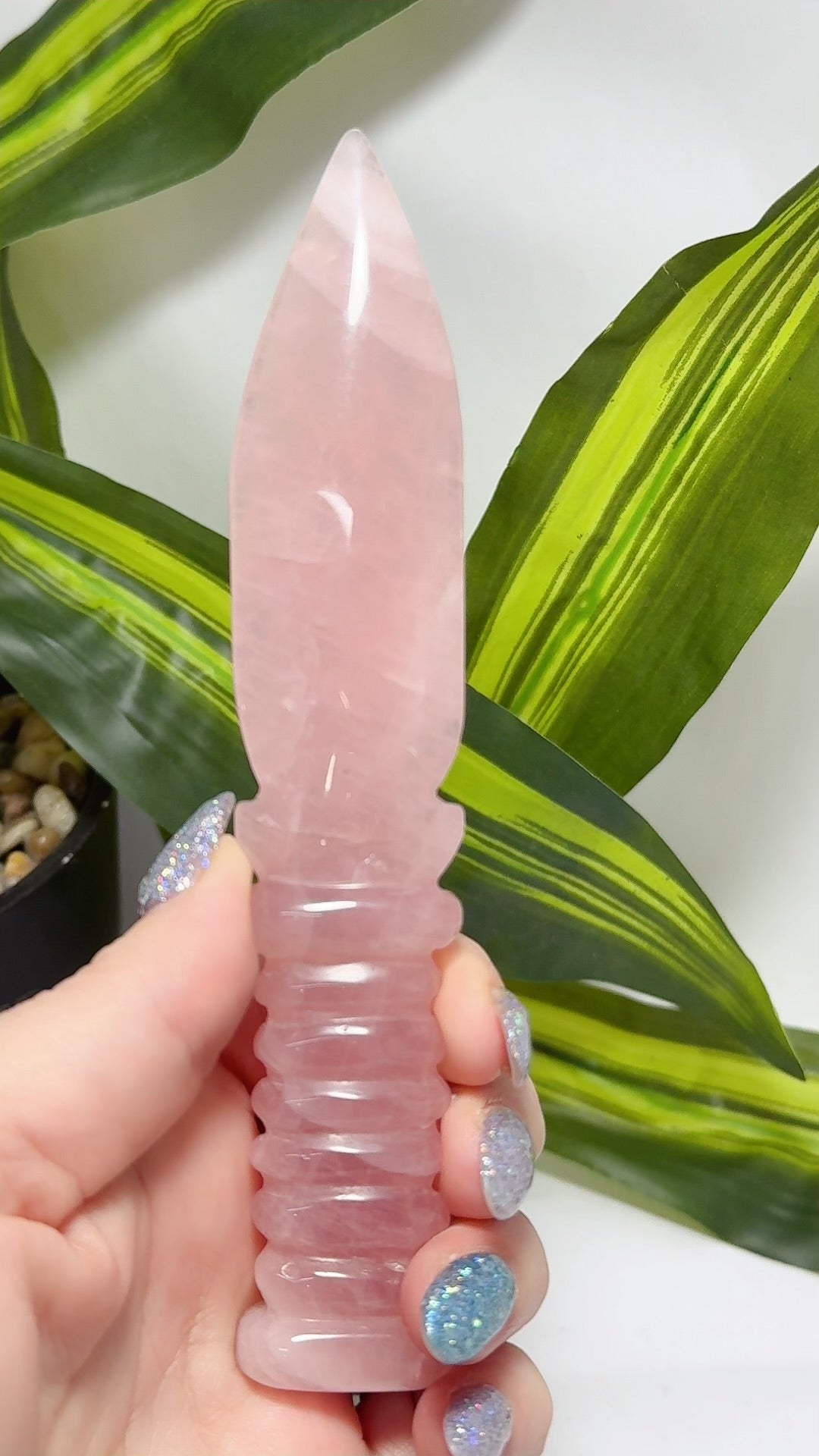 Rose Quartz Knife 114g