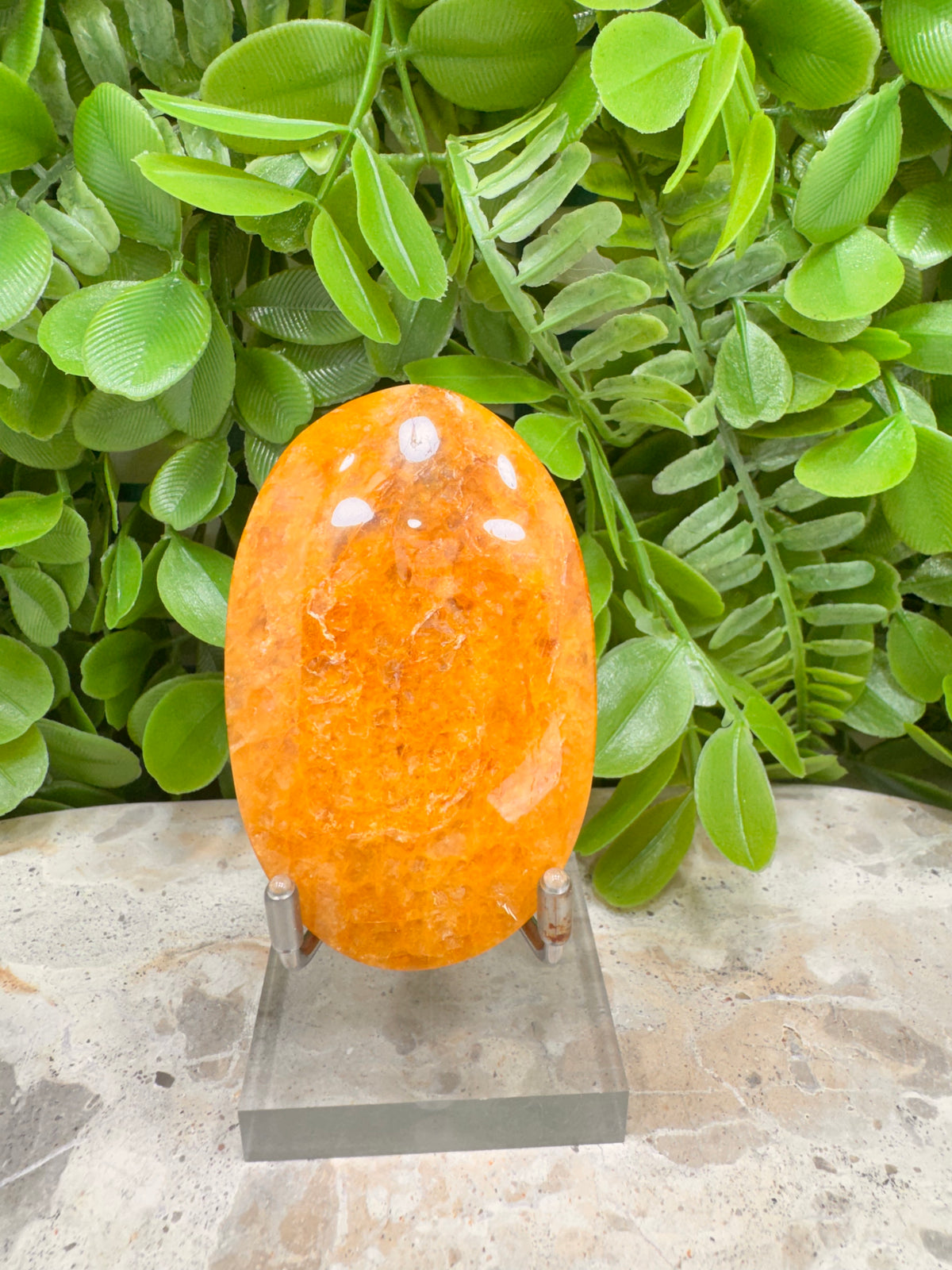 Golden Healer Palm Stone | Healing • Positivity • Balance