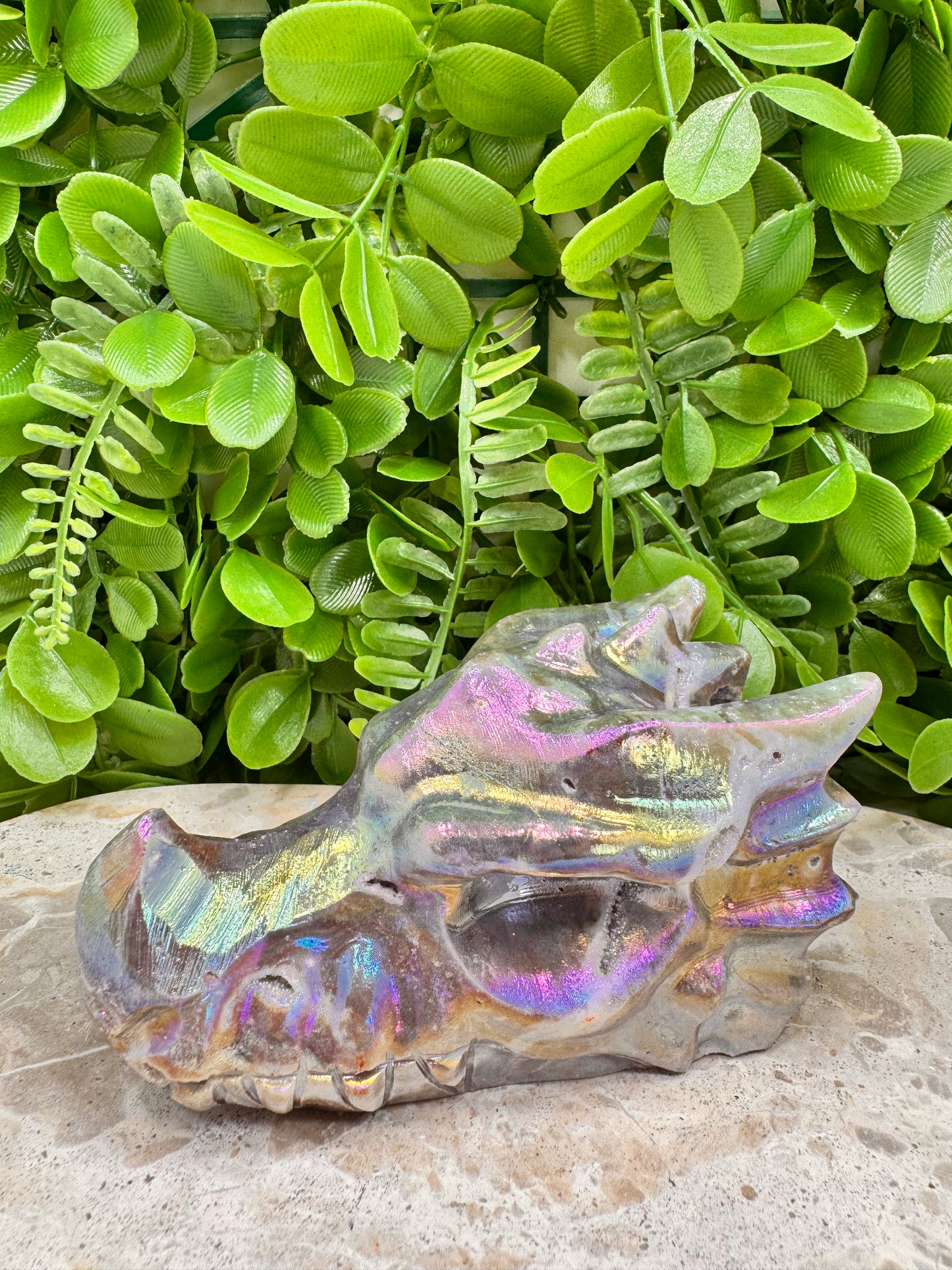 Aura Sphalerite Dragon Skull 562g