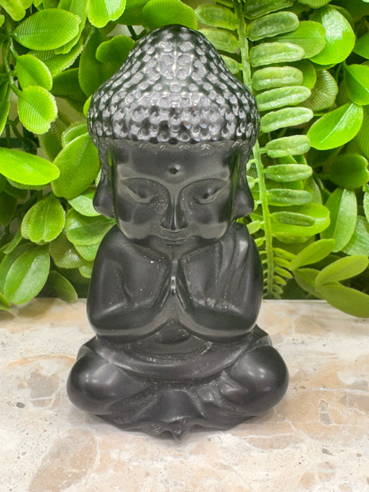 Black Obsidian Buddha 340g