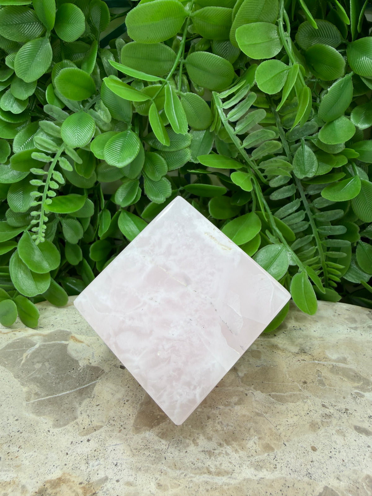 Pink Mangano Cube | Love • Compassion • Calm