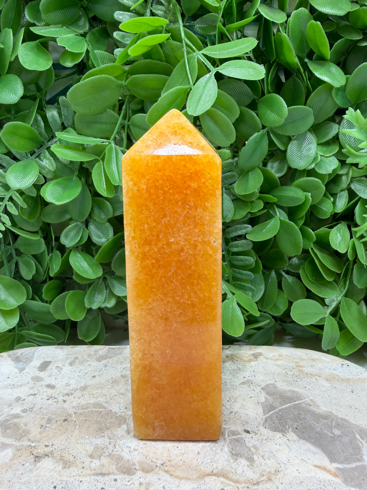 Crystallised Orange Calcite Tower 498g| Energy • Joy • Creativity
