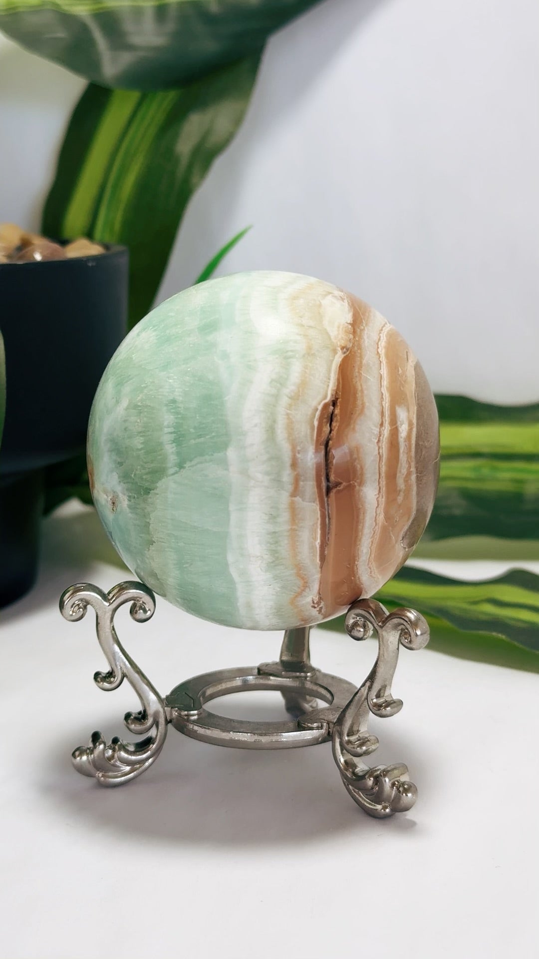Caribbean Calcite Sphere 488g