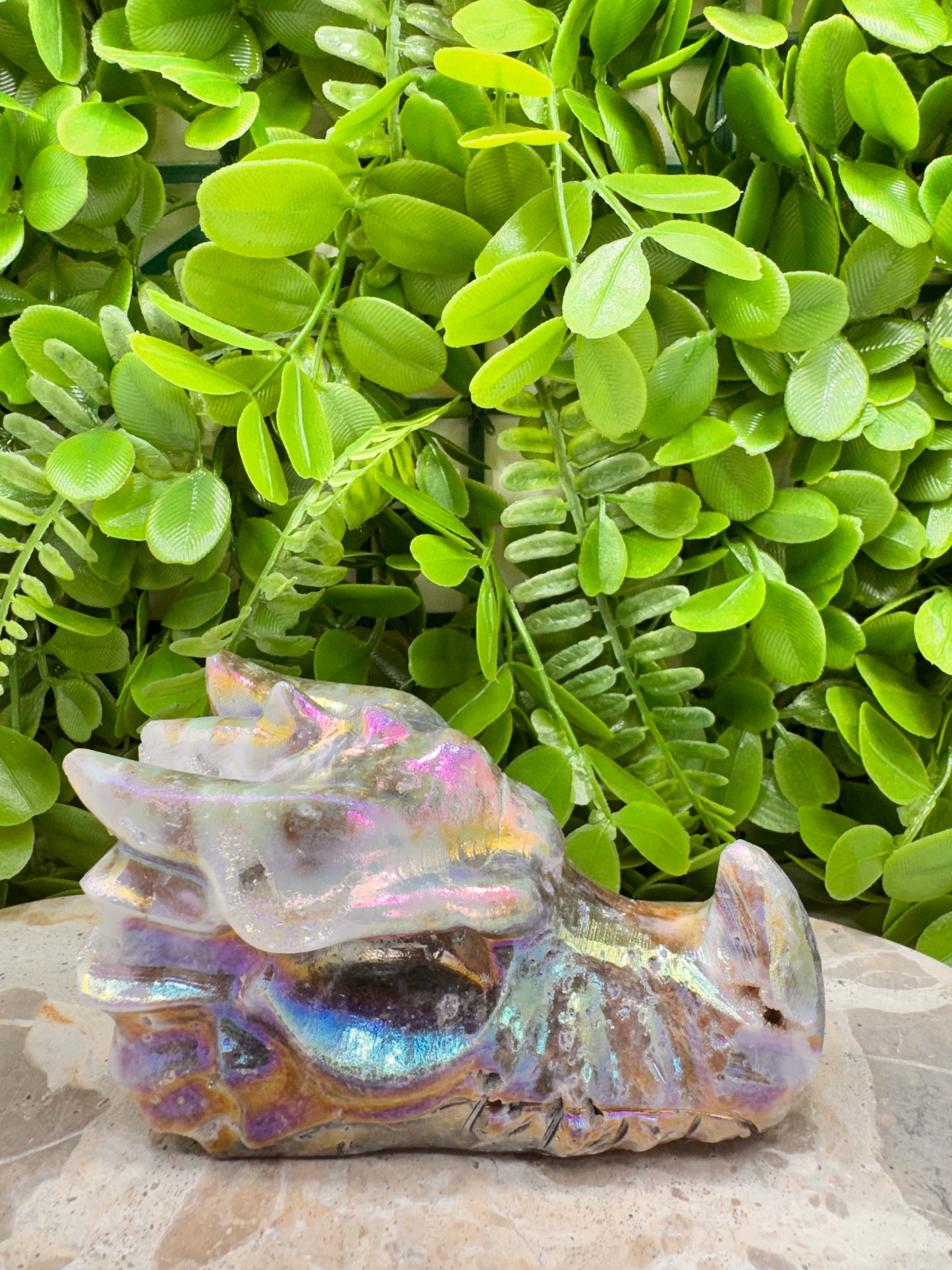 Aura Sphalerite Dragon Skull 580g