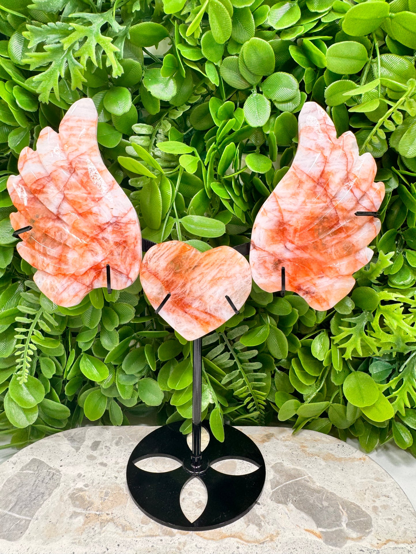 Fire Quartz Heart Wings 430g
