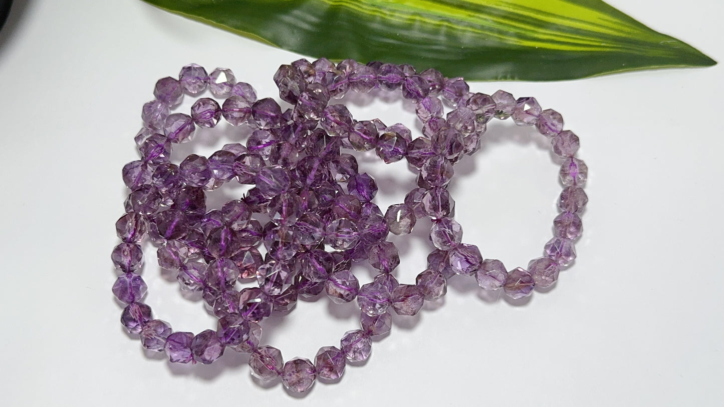 Amethyst Faceted Bracelet 10mm