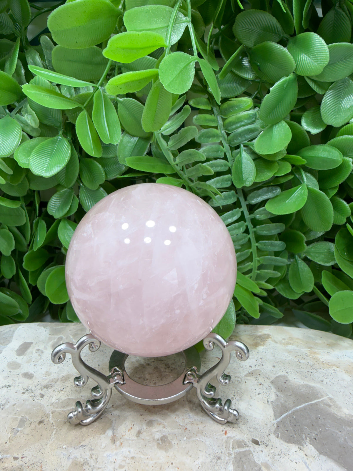 Rose Quartz Sphere | Love • Compassion • Healing